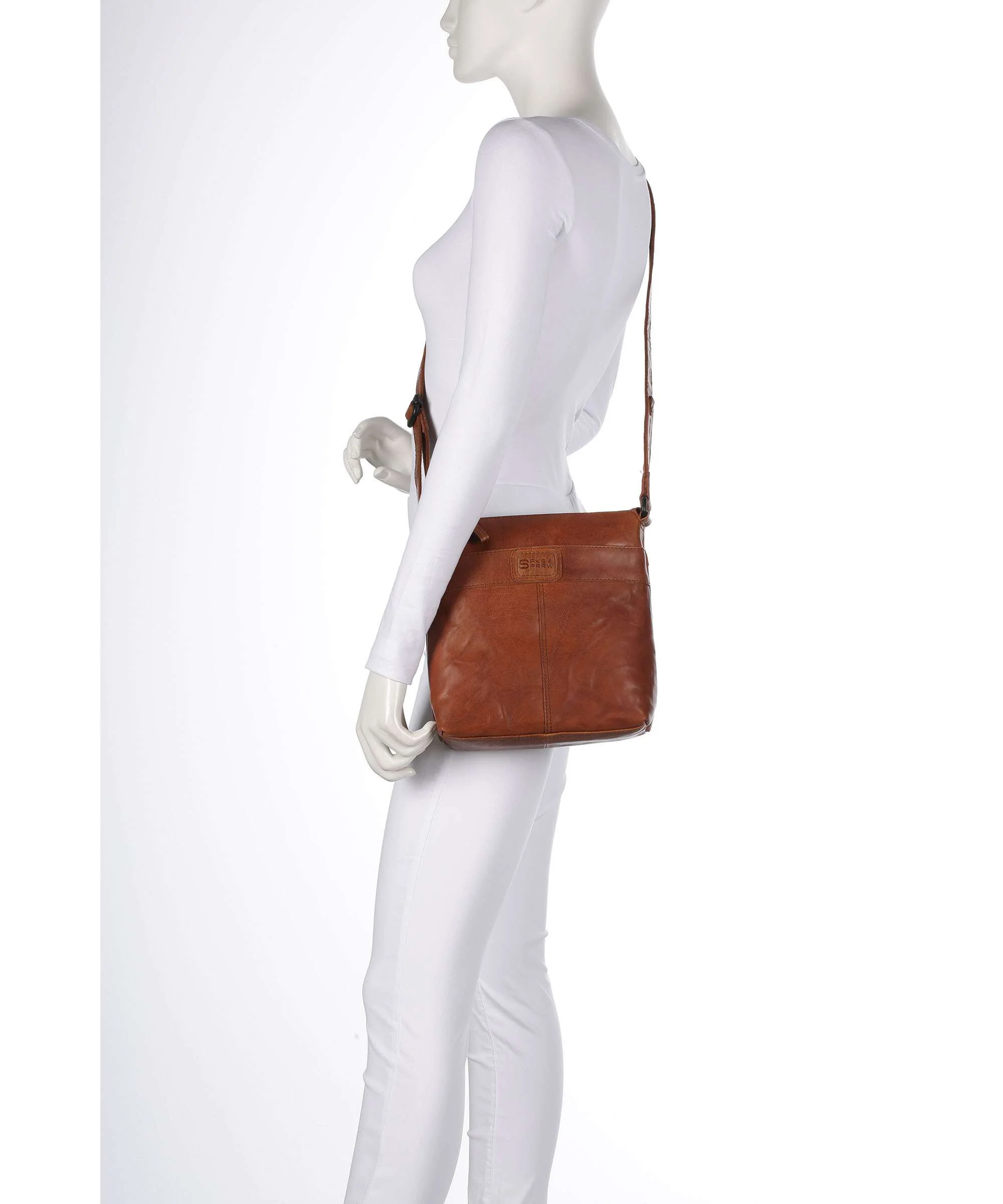 Spikes & Sparrow Bronco Deborah Crossbody tas brandy - Image 3