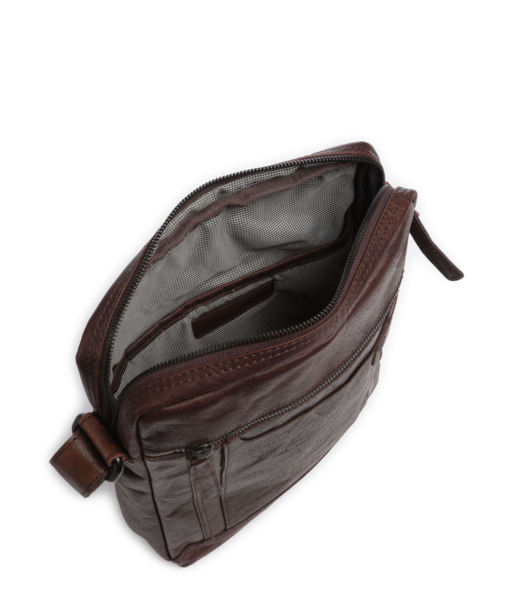 Spikes & Sparrow Bronco Jayed Crossbody tas dark brown - Image 6