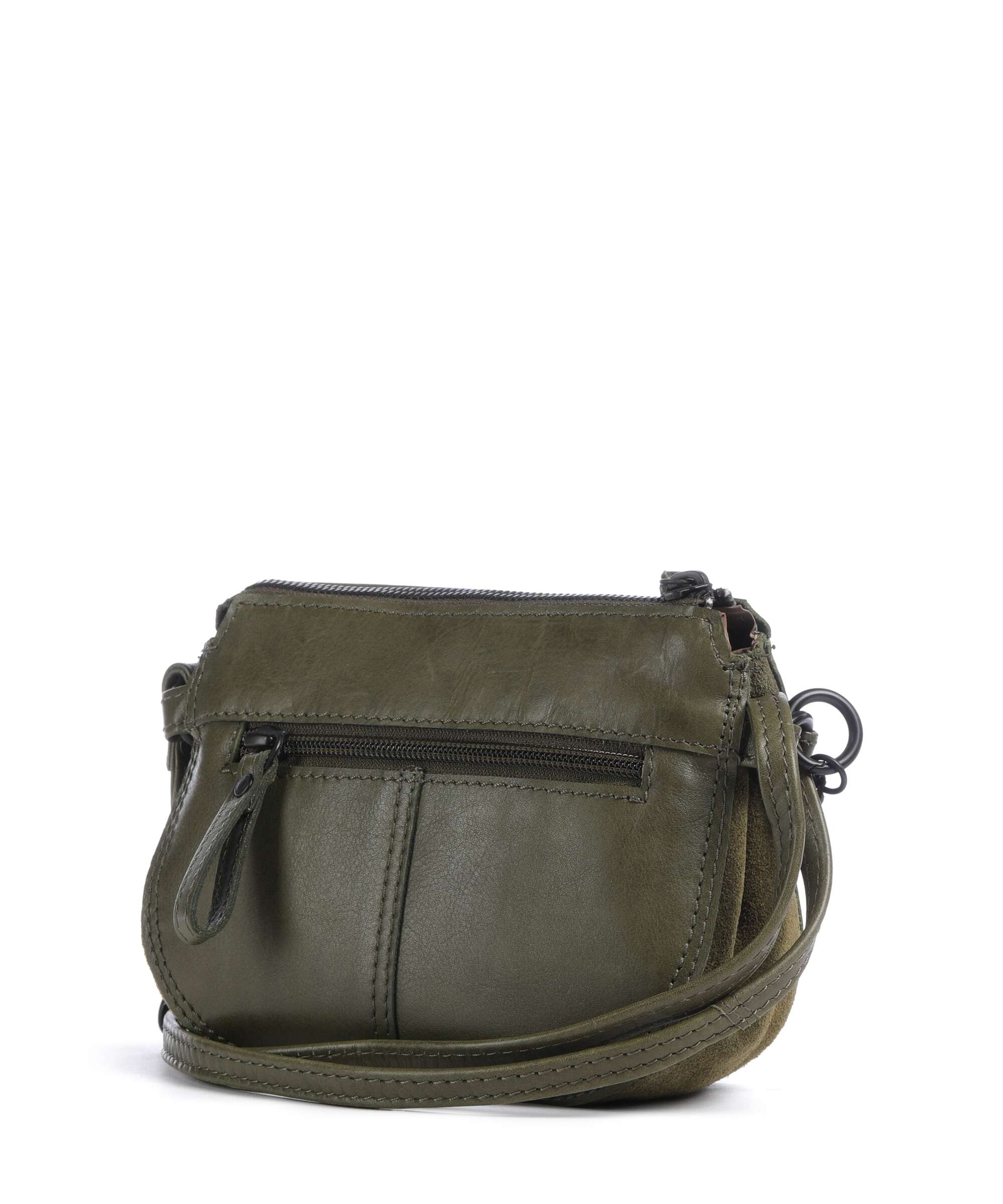 Spikes & Sparrow Suede Mix Delaine Crossbody tas green - Image 2