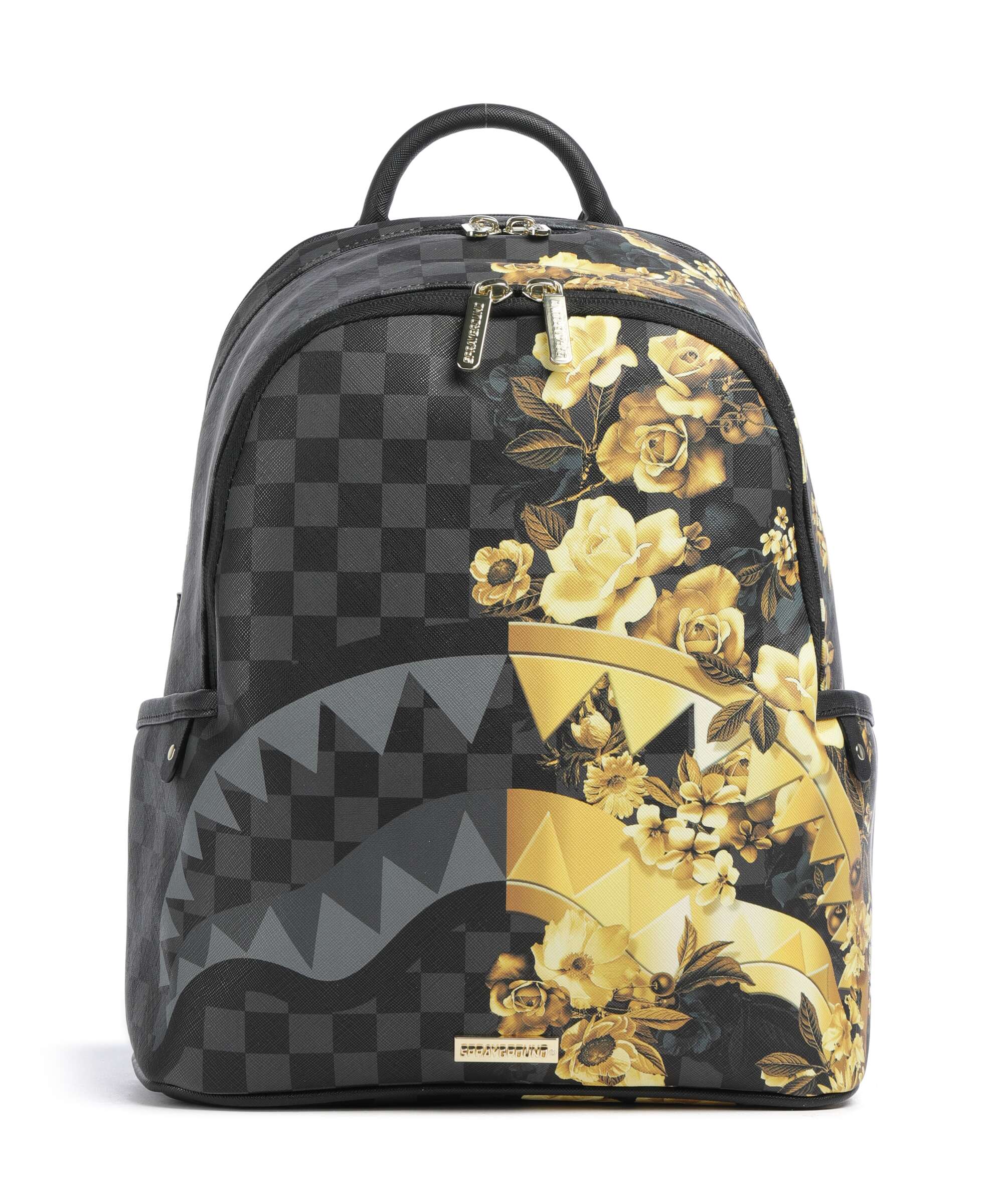 Sprayground Gold Floral Remix Rugzak black