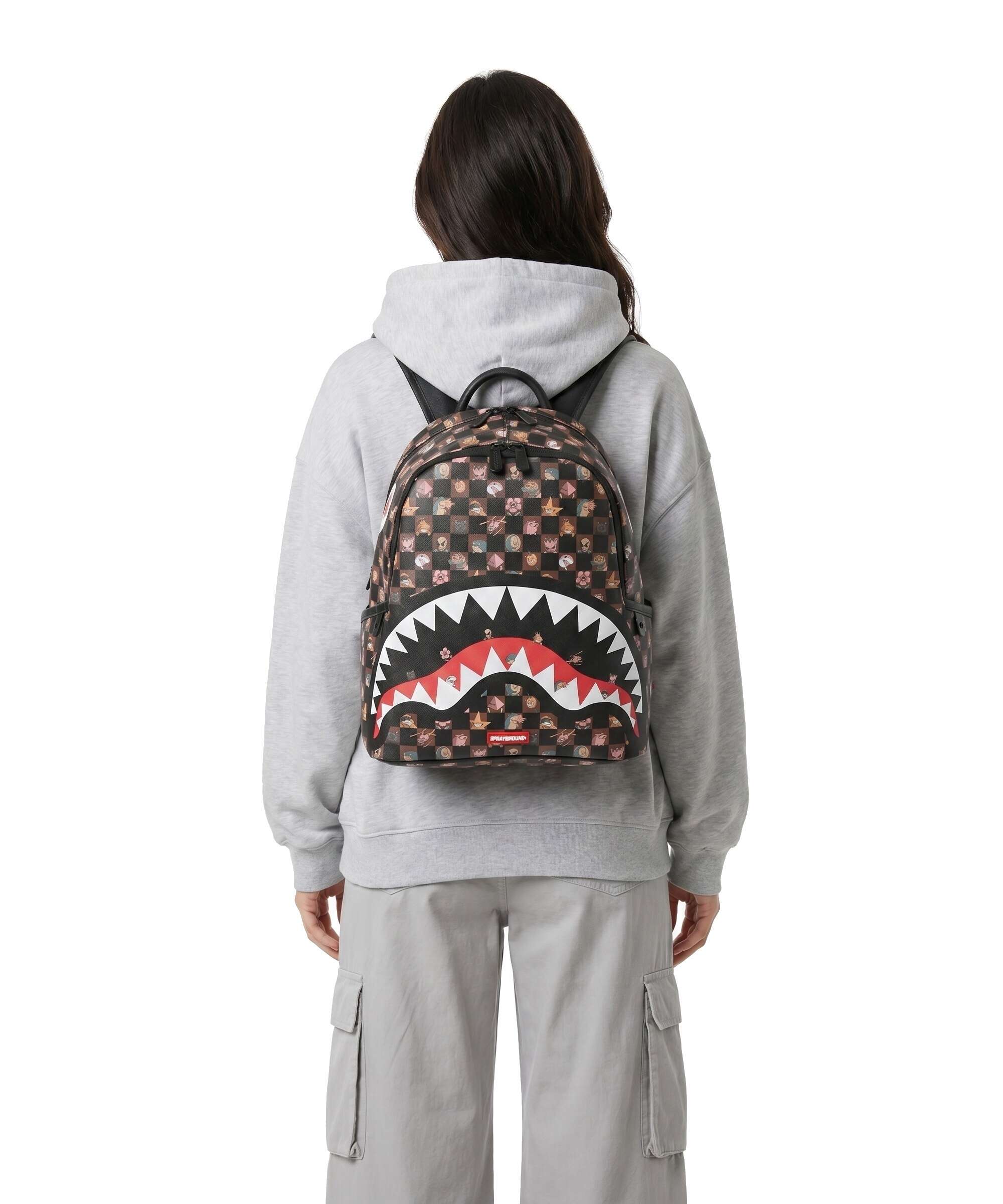 Sprayground Peeking Characters Remix Rugzak brown - Image 3
