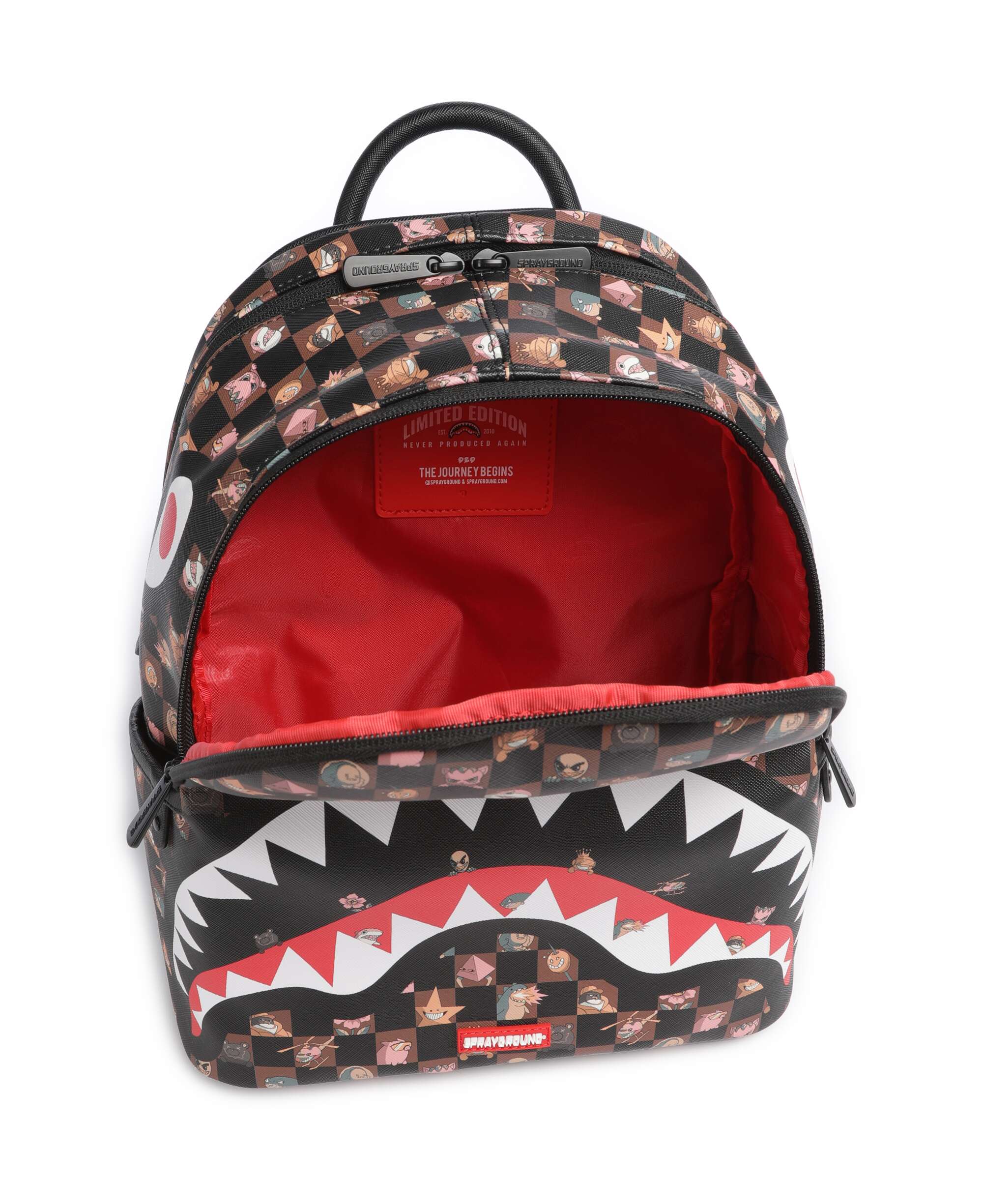 Sprayground Peeking Characters Remix Rugzak brown - Image 6
