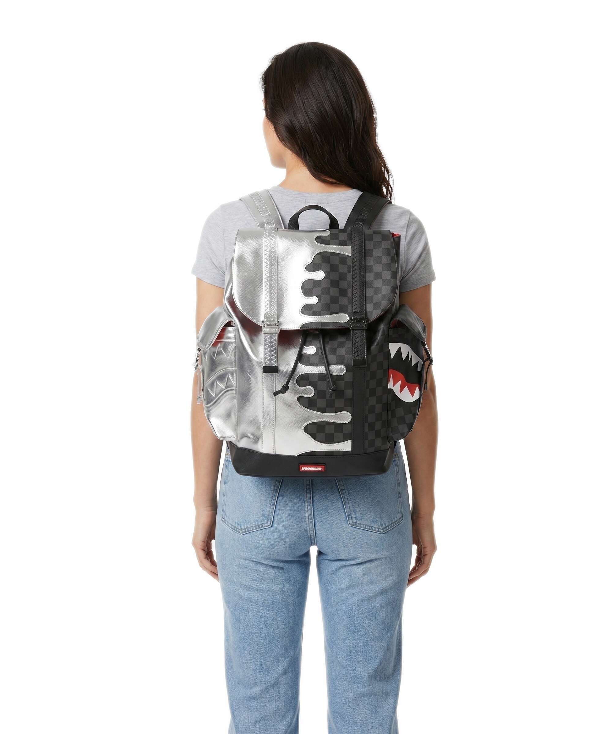 Sprayground Silver Side Drip Monte Carlo Rugzak black/silver - Image 3