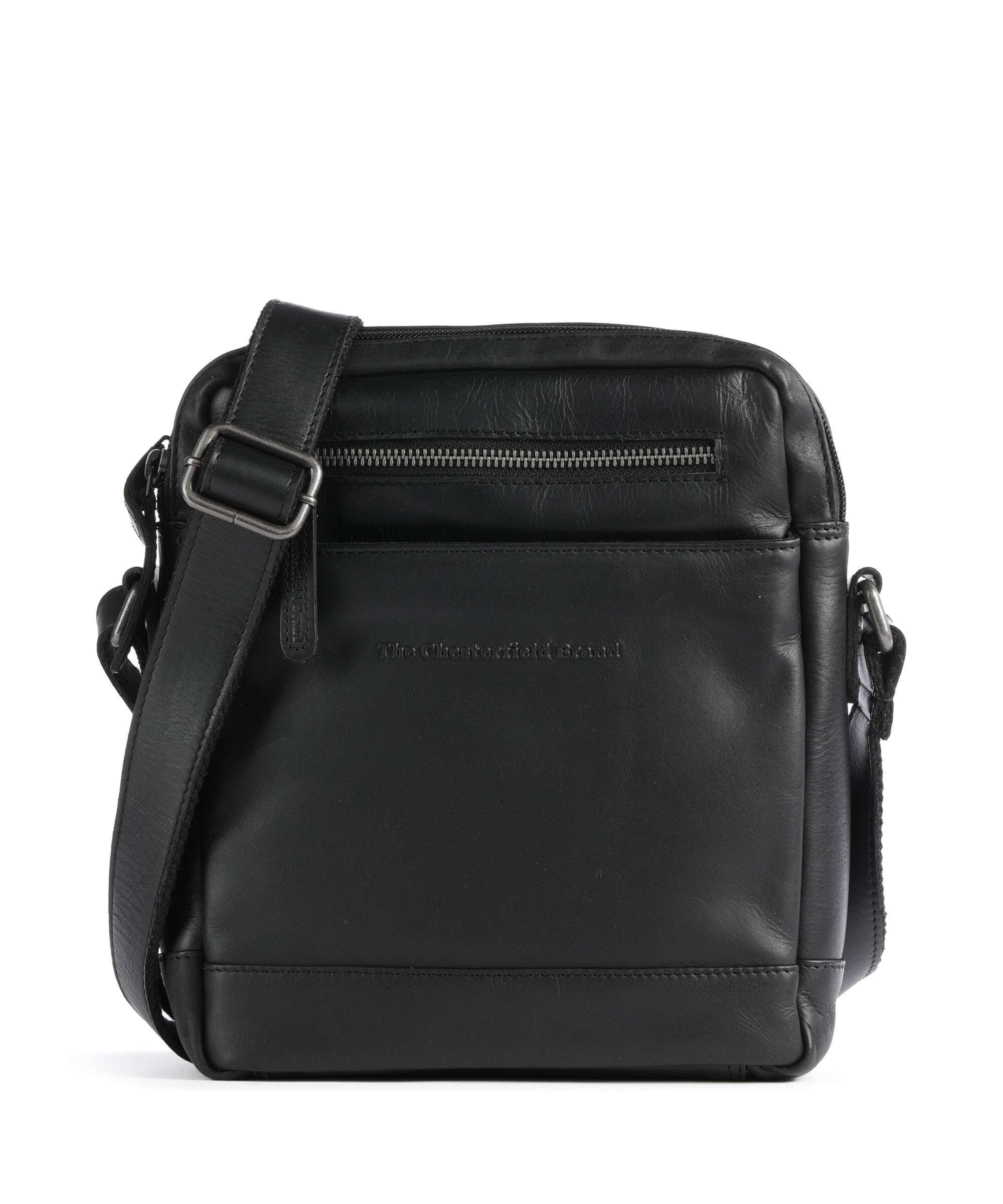 The Chesterfield Brand Cow Wax Pull Up Arnhem Crossbody tas black