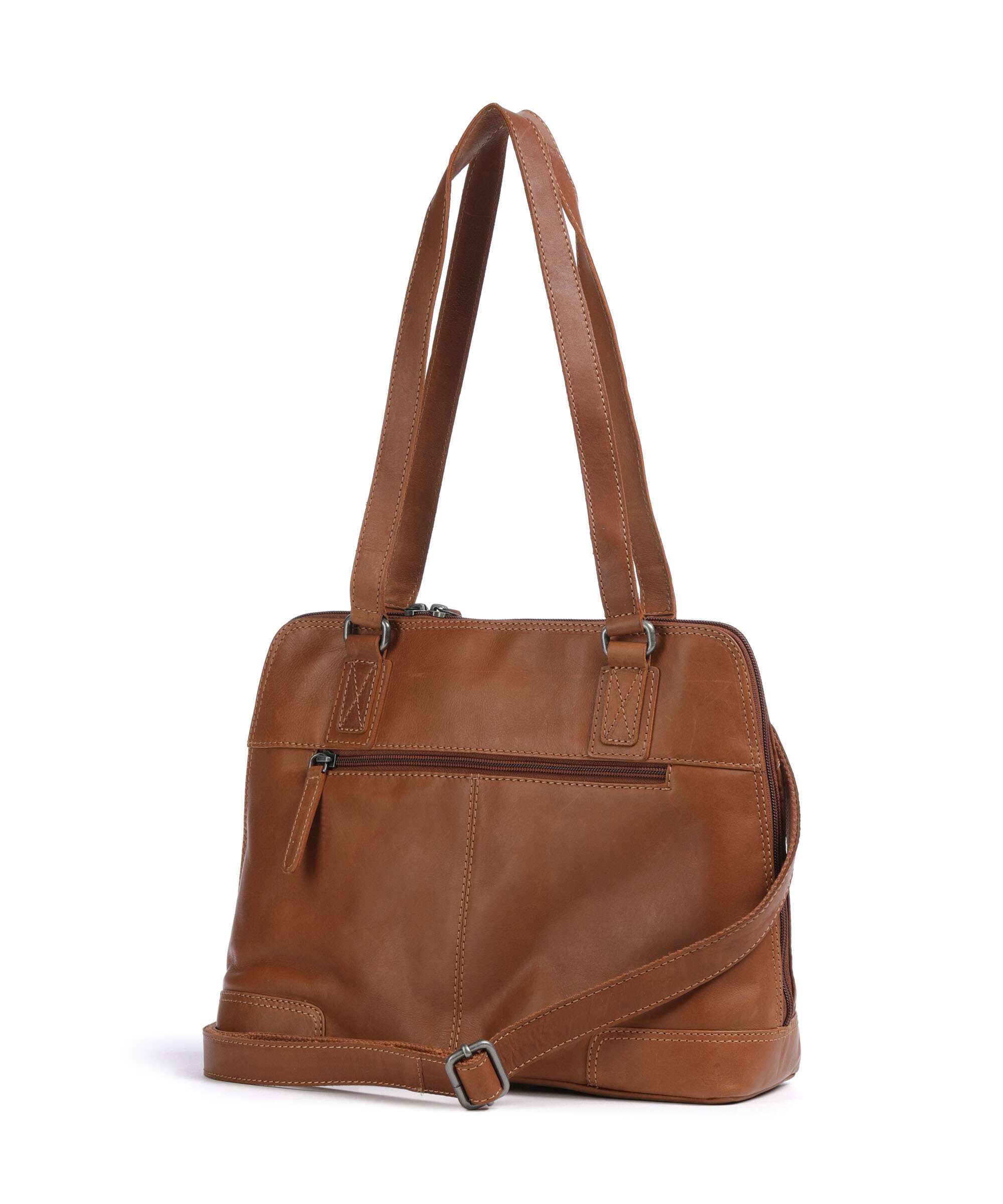 The Chesterfield Brand Cow Wax Pull Up Belgrado Schoudertas cognac - Image 2