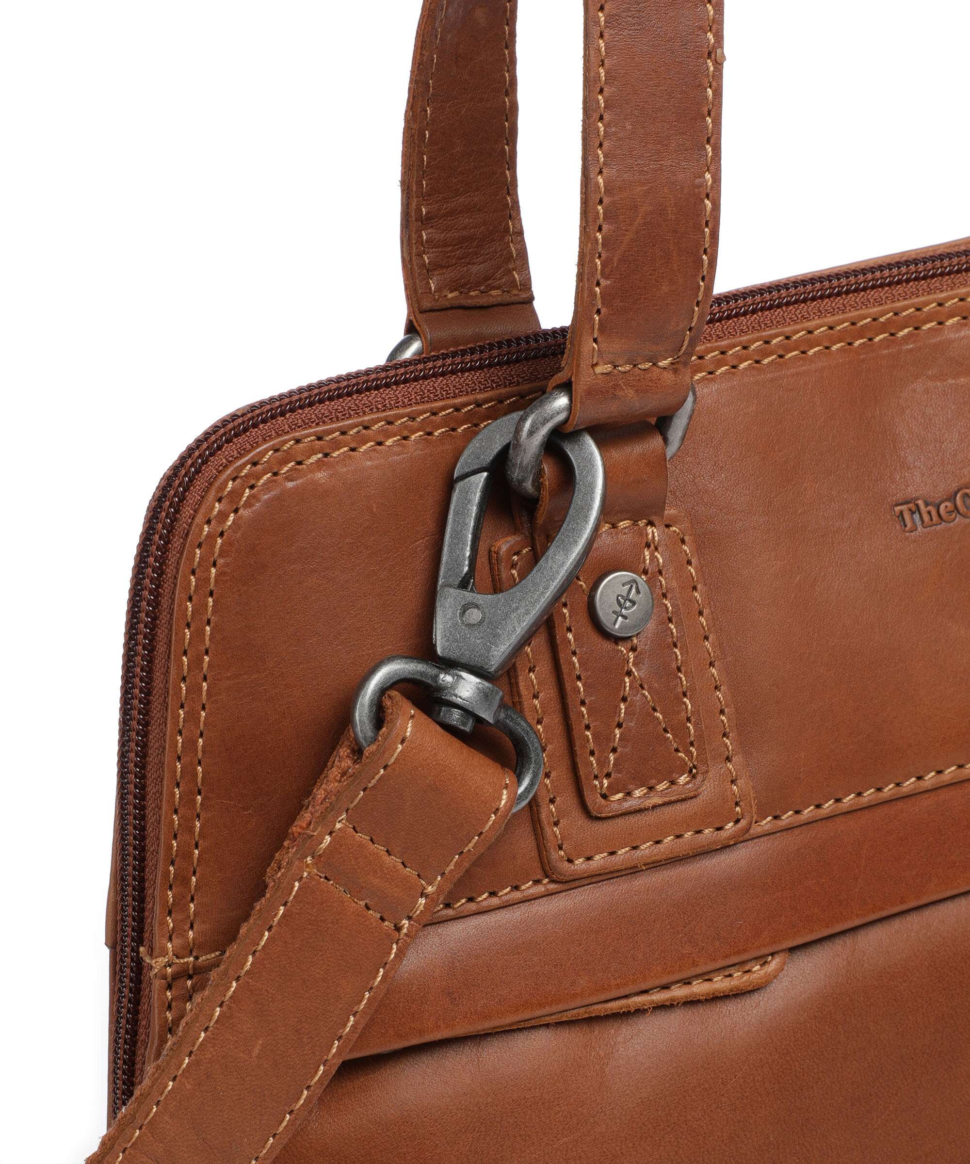 The Chesterfield Brand Cow Wax Pull Up Belgrado Schoudertas cognac - Image 4