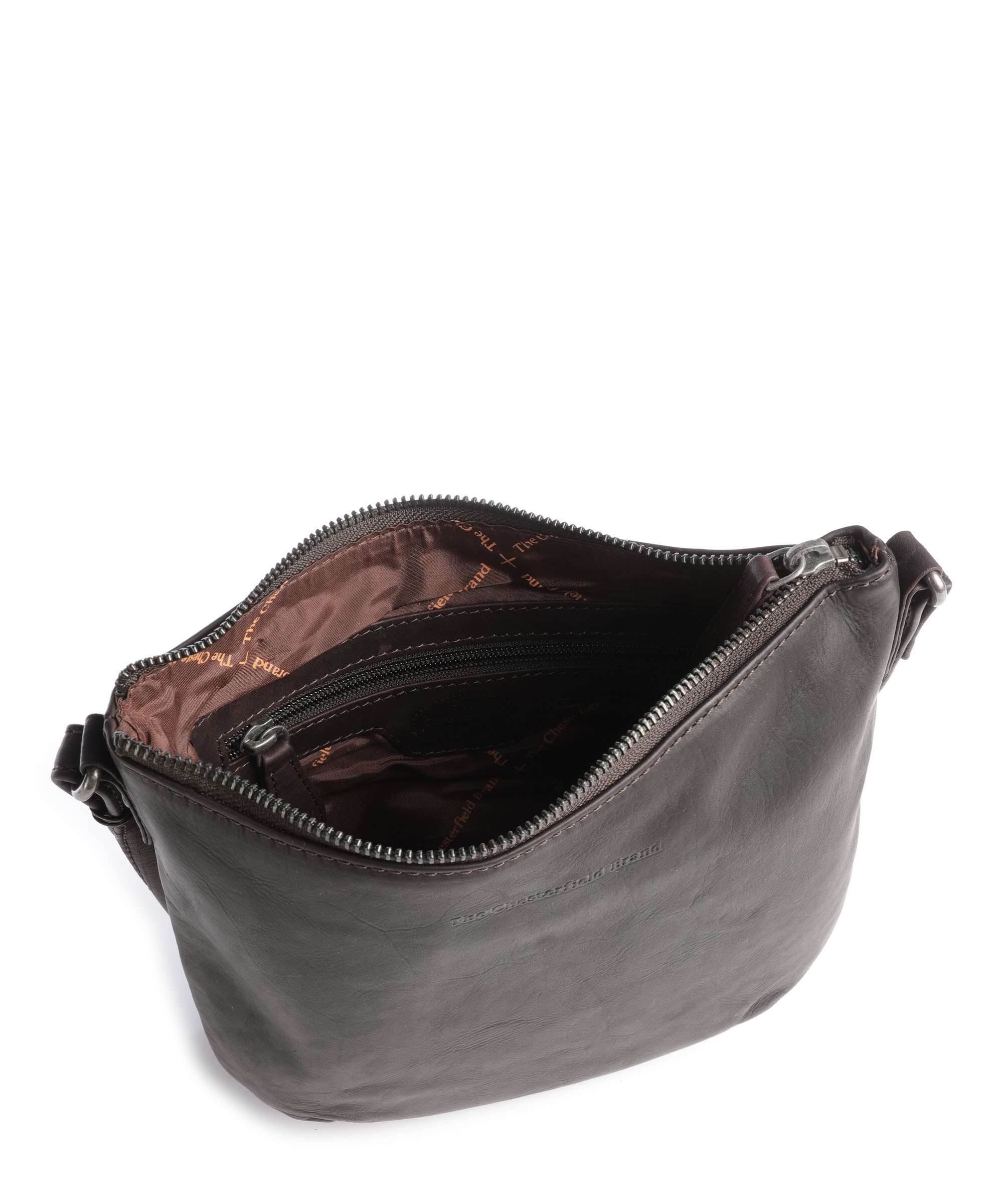 The Chesterfield Brand Cow Wax Pull Up Redding Crossbody tas brown - Image 5