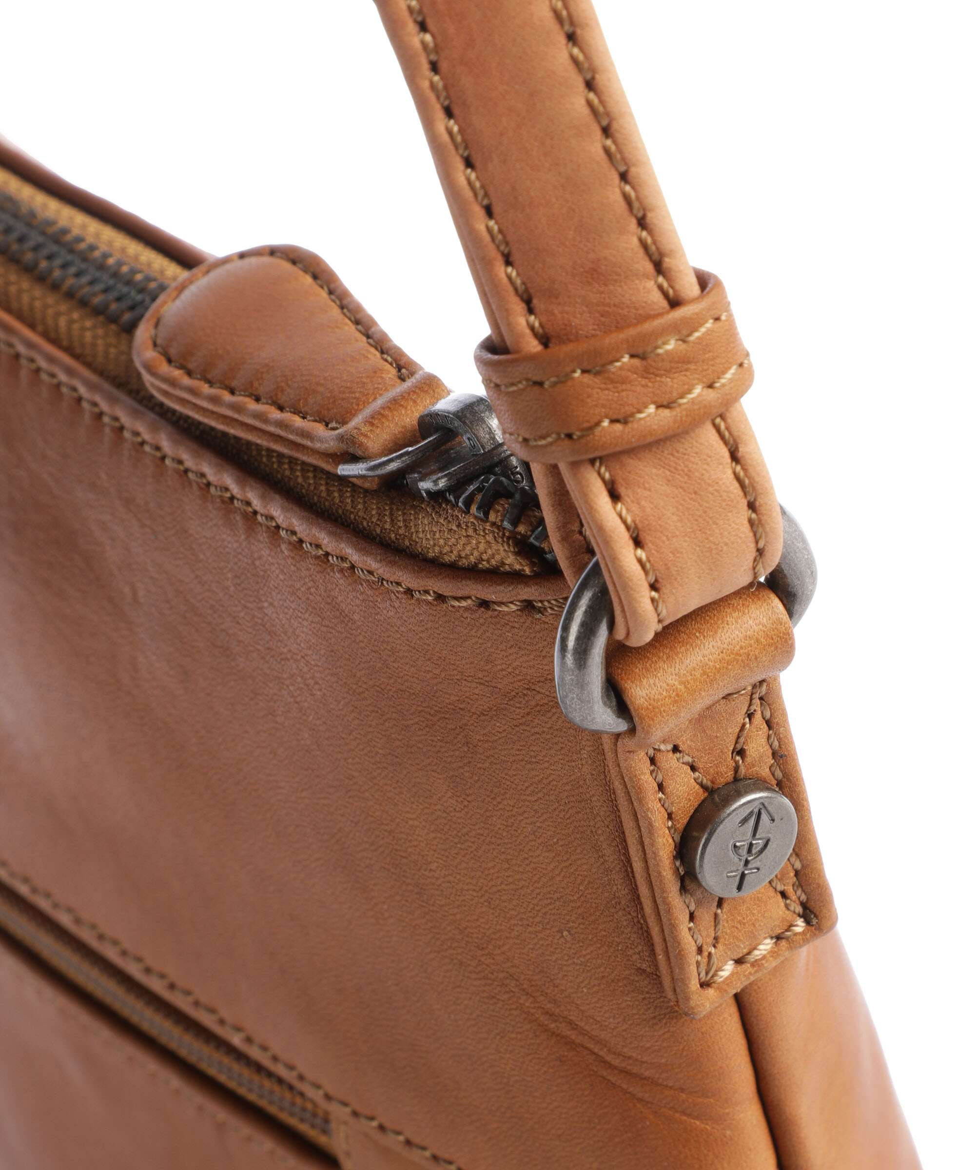 The Chesterfield Brand Cow Wax Pull Up Redding Crossbody tas cognac - Image 4