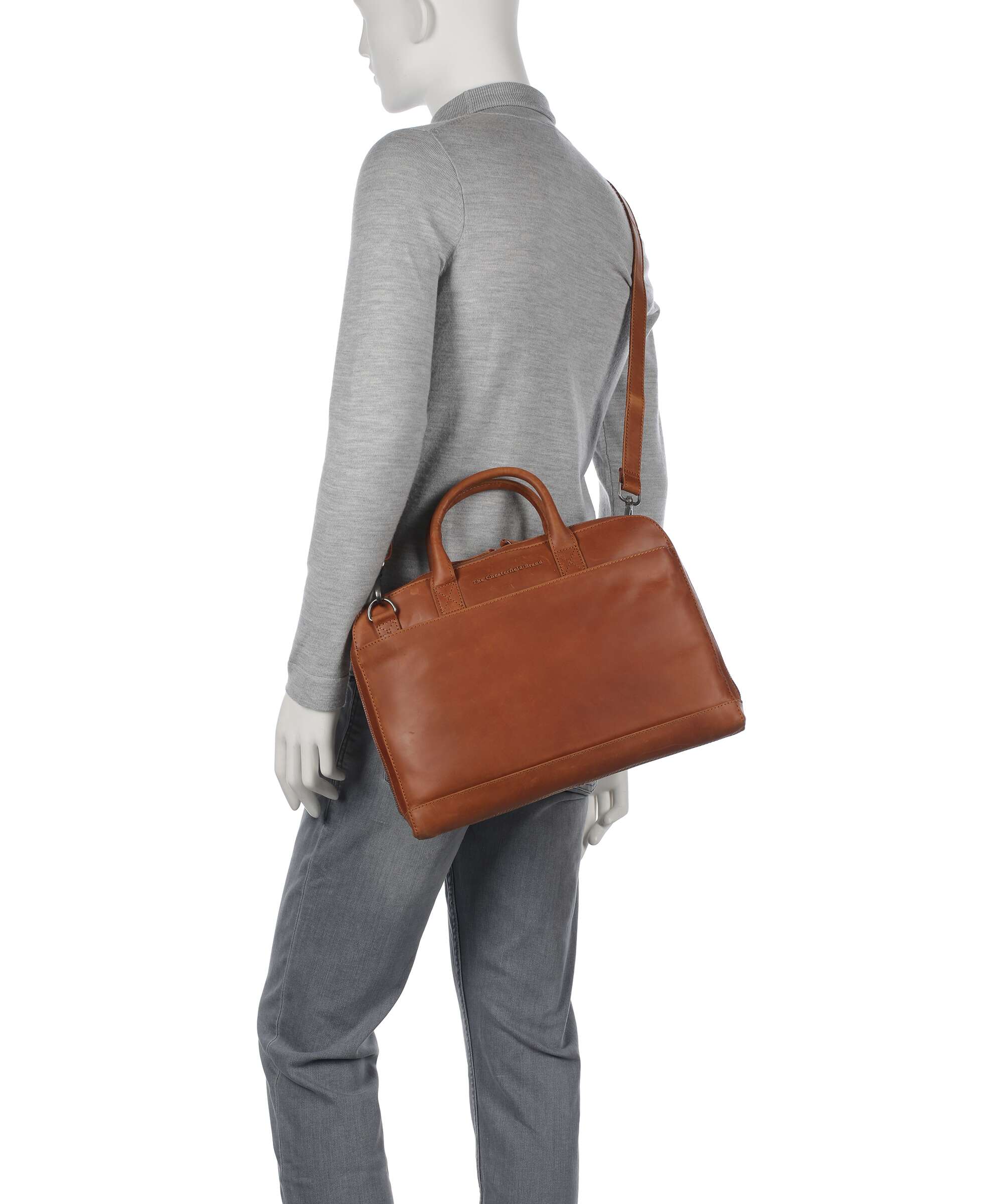 The Chesterfield Brand Cow Wax Pull Up Tilbury Aktetas cognac - Image 3