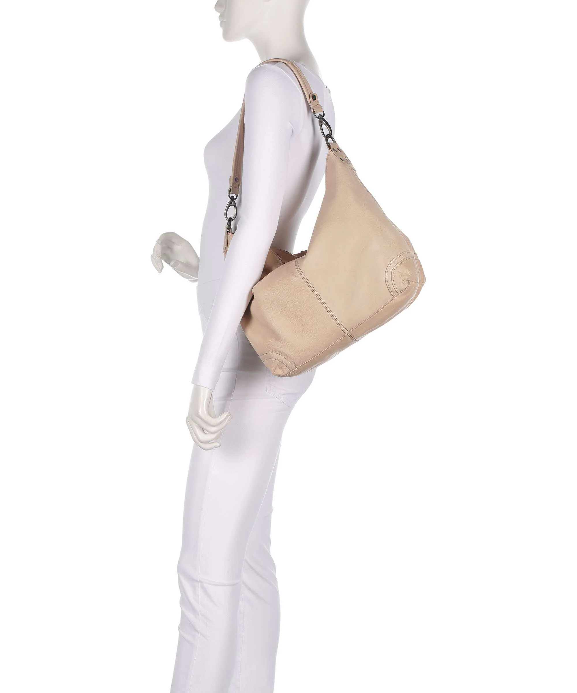 The Chesterfield Brand Washed Waxed Cow Bolivia Hobo tas beige - Image 3
