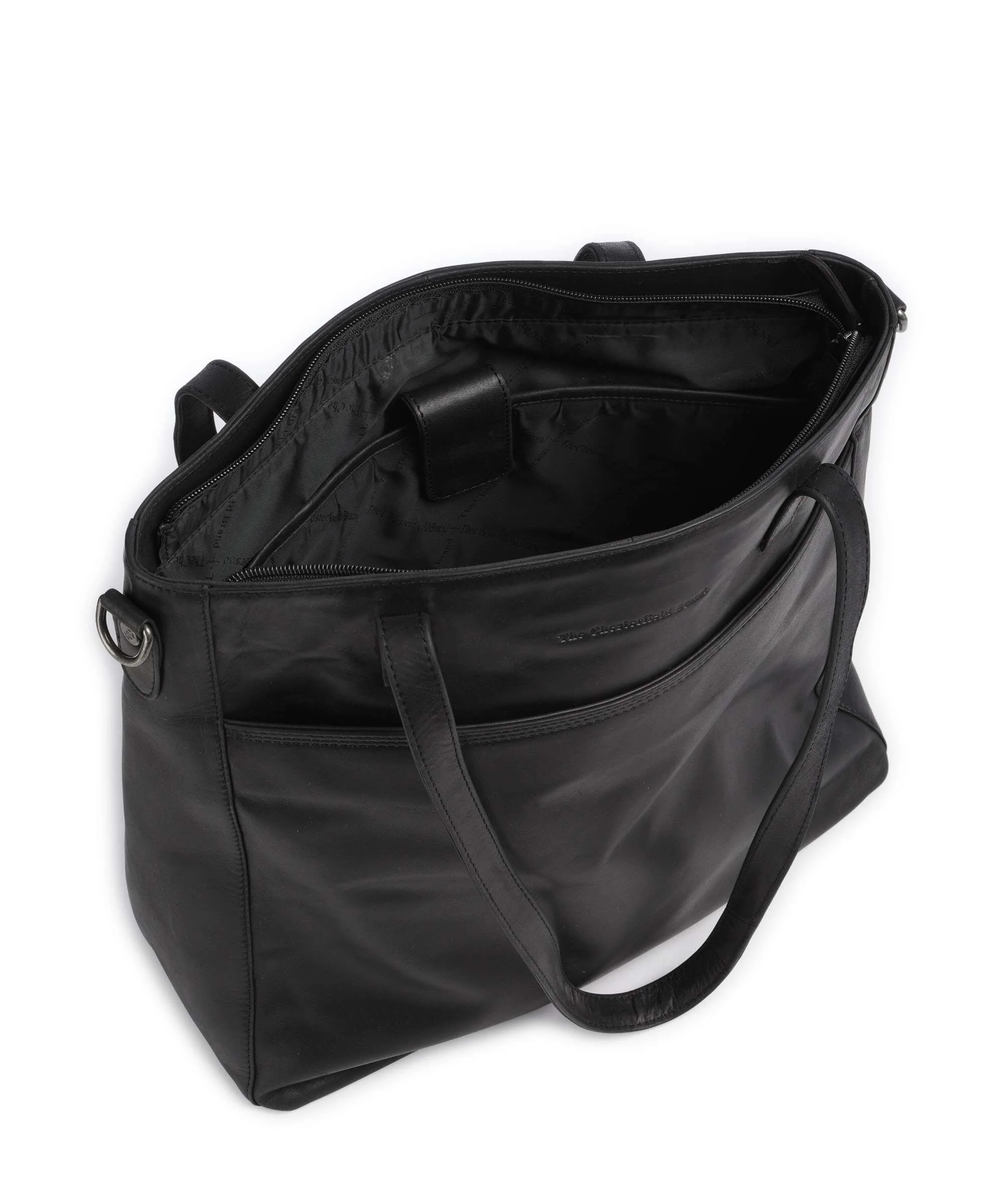 The Chesterfield Brand Wax Pull Up Cow Mosel Boodschappentas black - Image 5