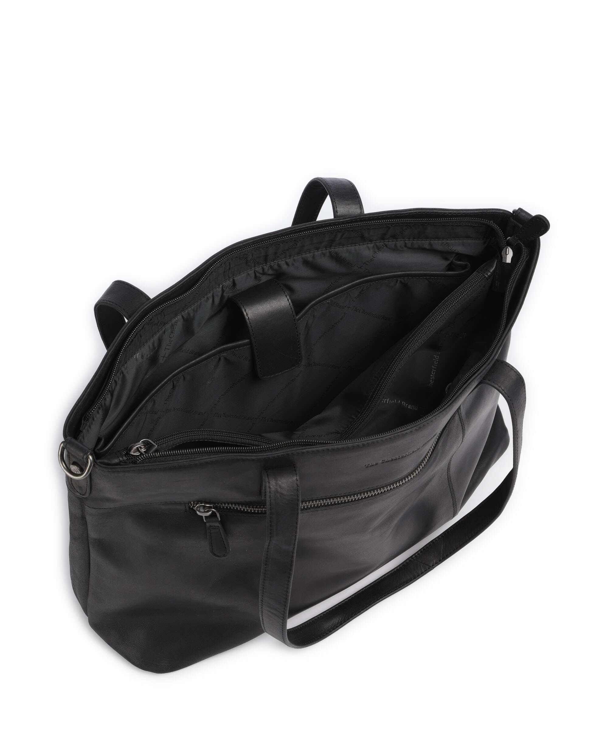 The Chesterfield Brand Wax Pull Up Cow Osira Boodschappentas black - Image 5
