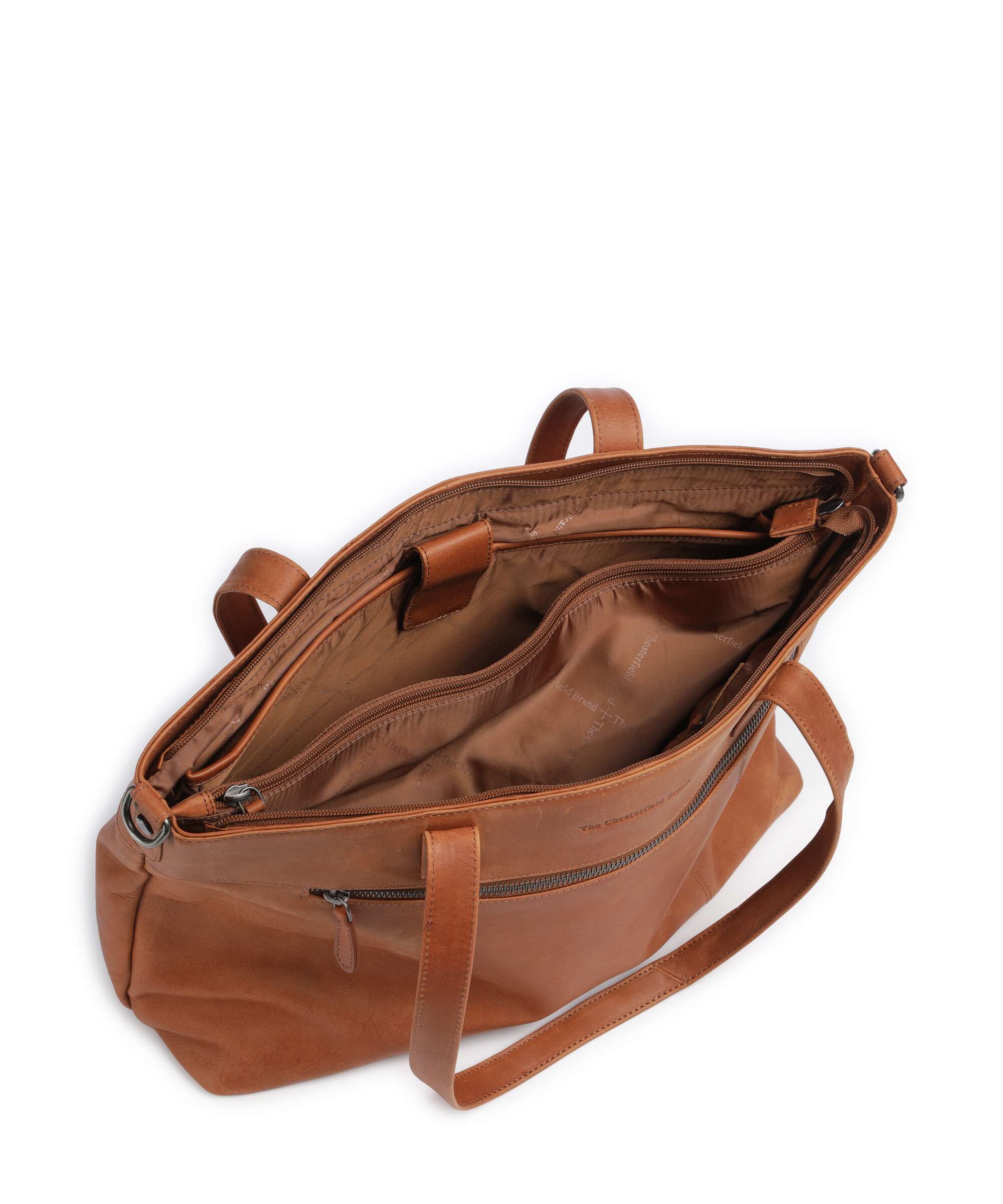 The Chesterfield Brand Wax Pull Up Cow Osira Boodschappentas cognac - Image 5