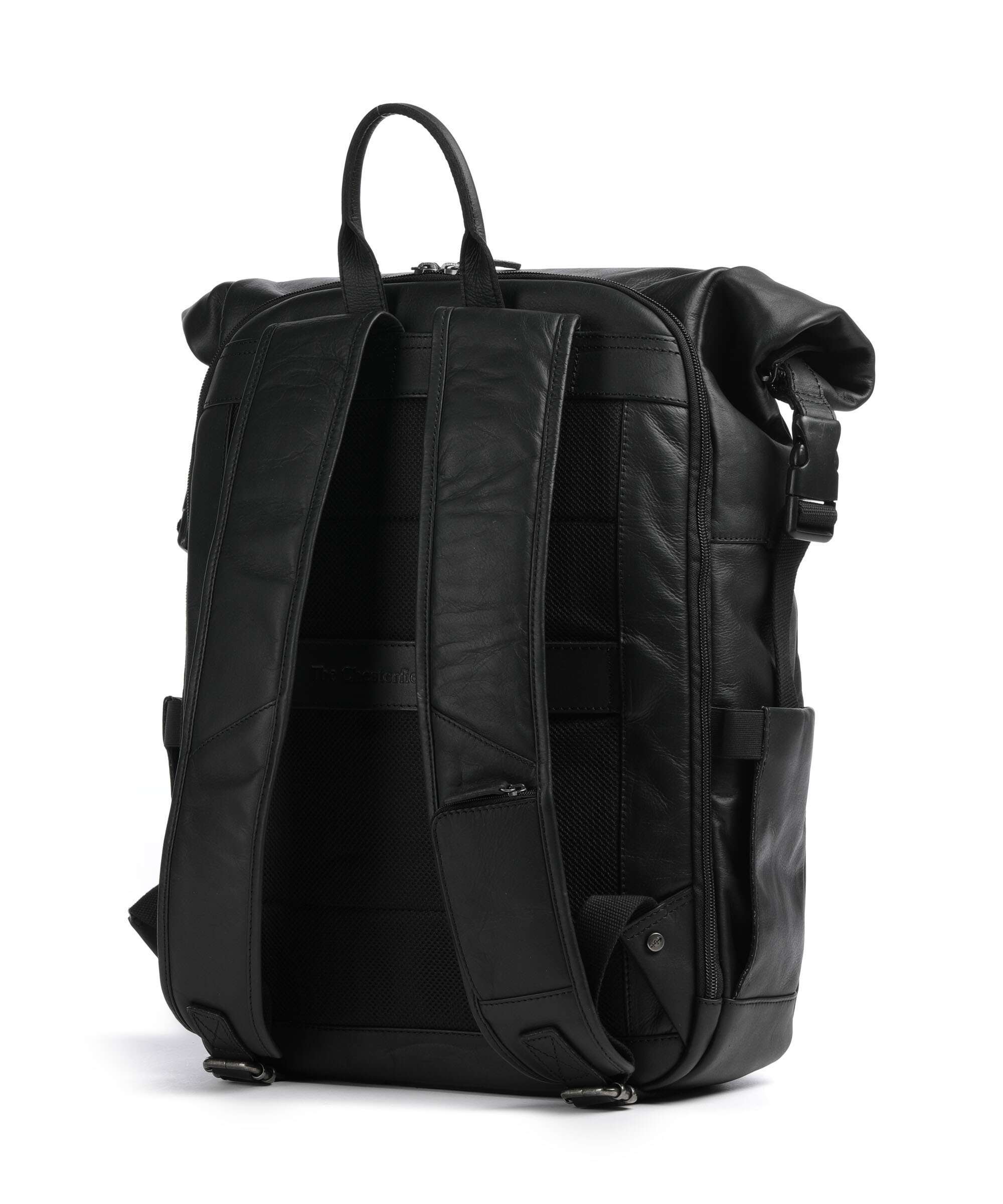 The Chesterfield Brand Wax Pull Up Cow Remo Rolltop rugzak black - Image 2
