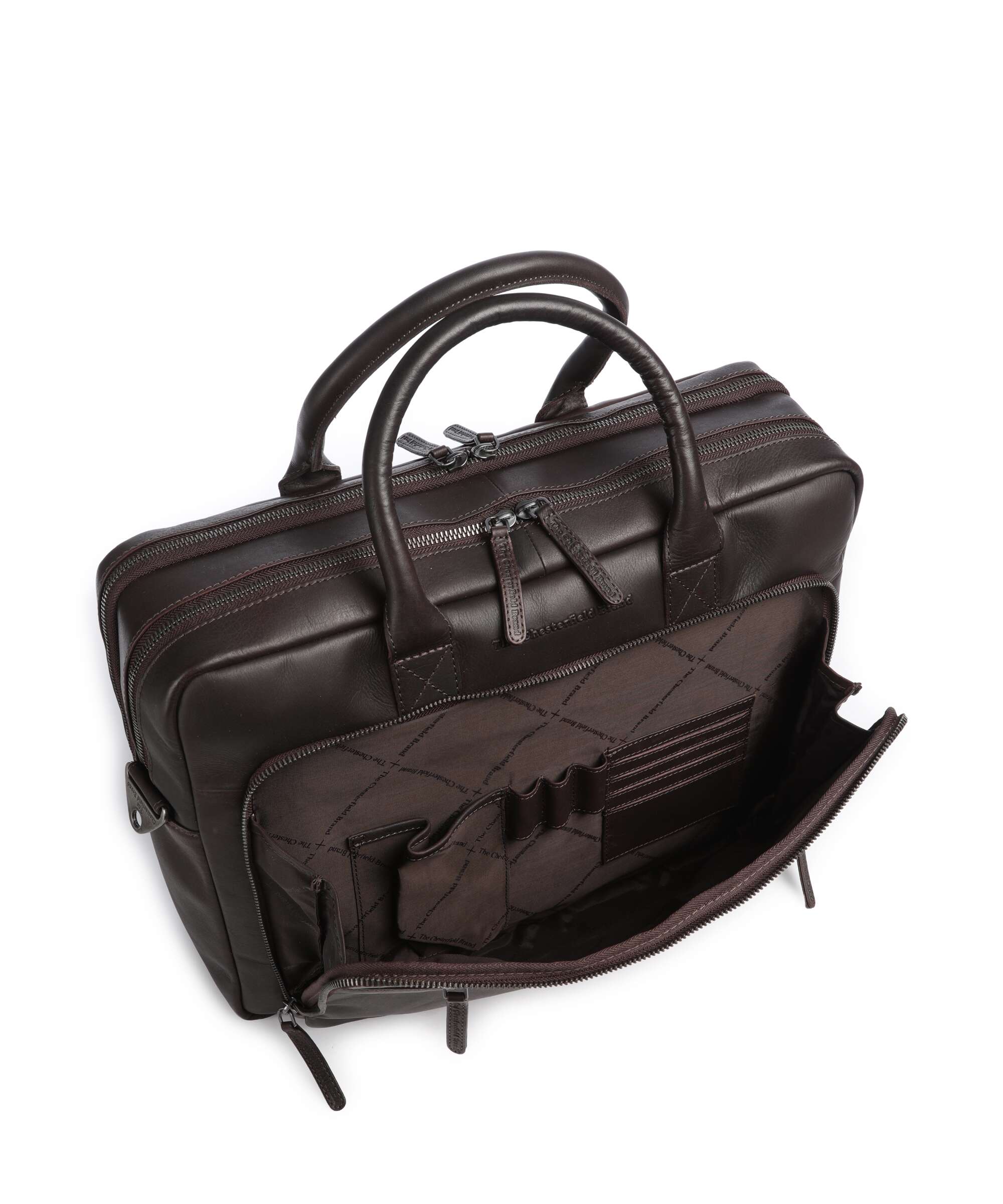 The Chesterfield Brand Wax Pull Up Cow Tacama Laptoptas brown - Image 7