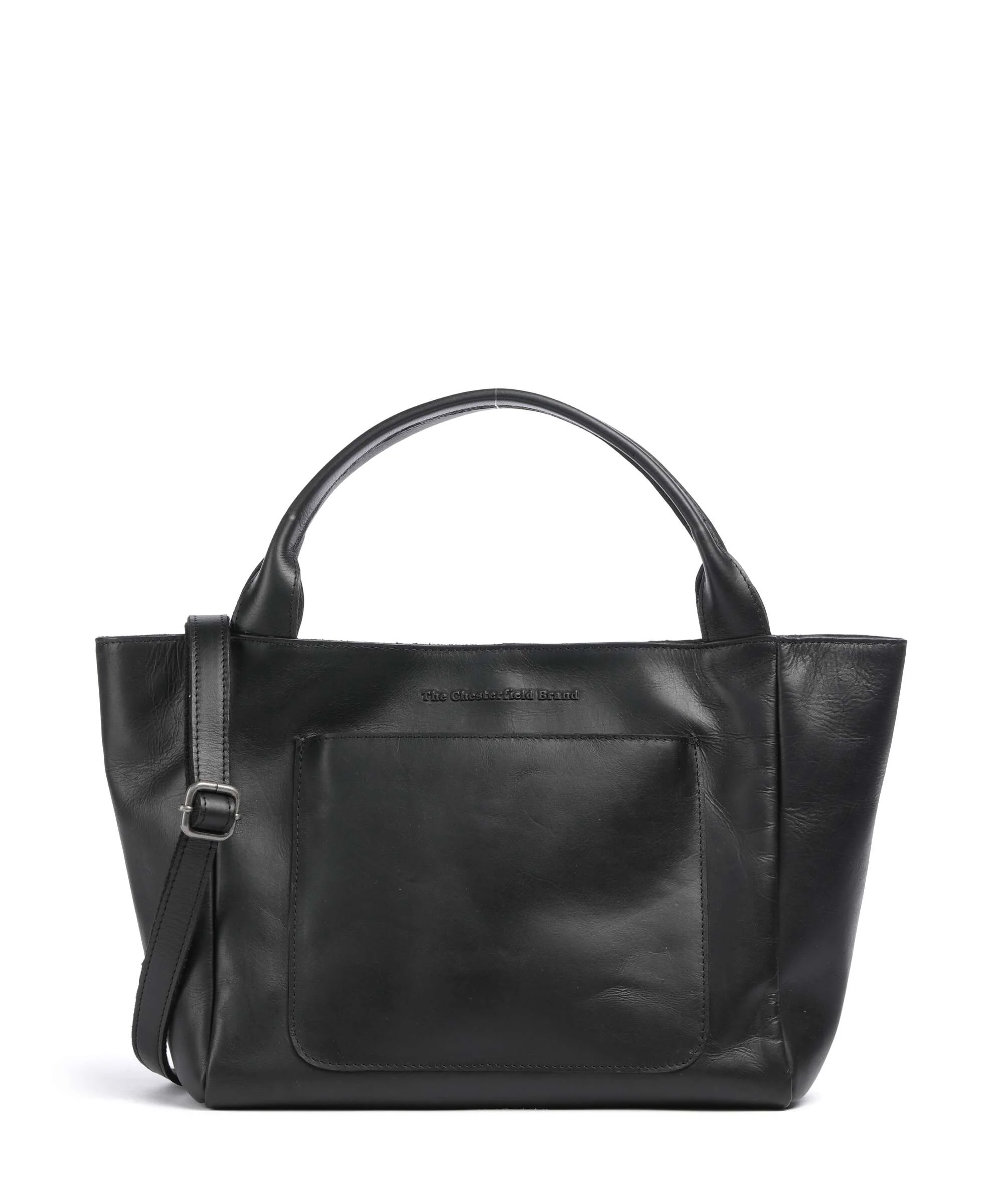 The Chesterfield Brand Wax Pull Up Cow Tenara Schoudertas black