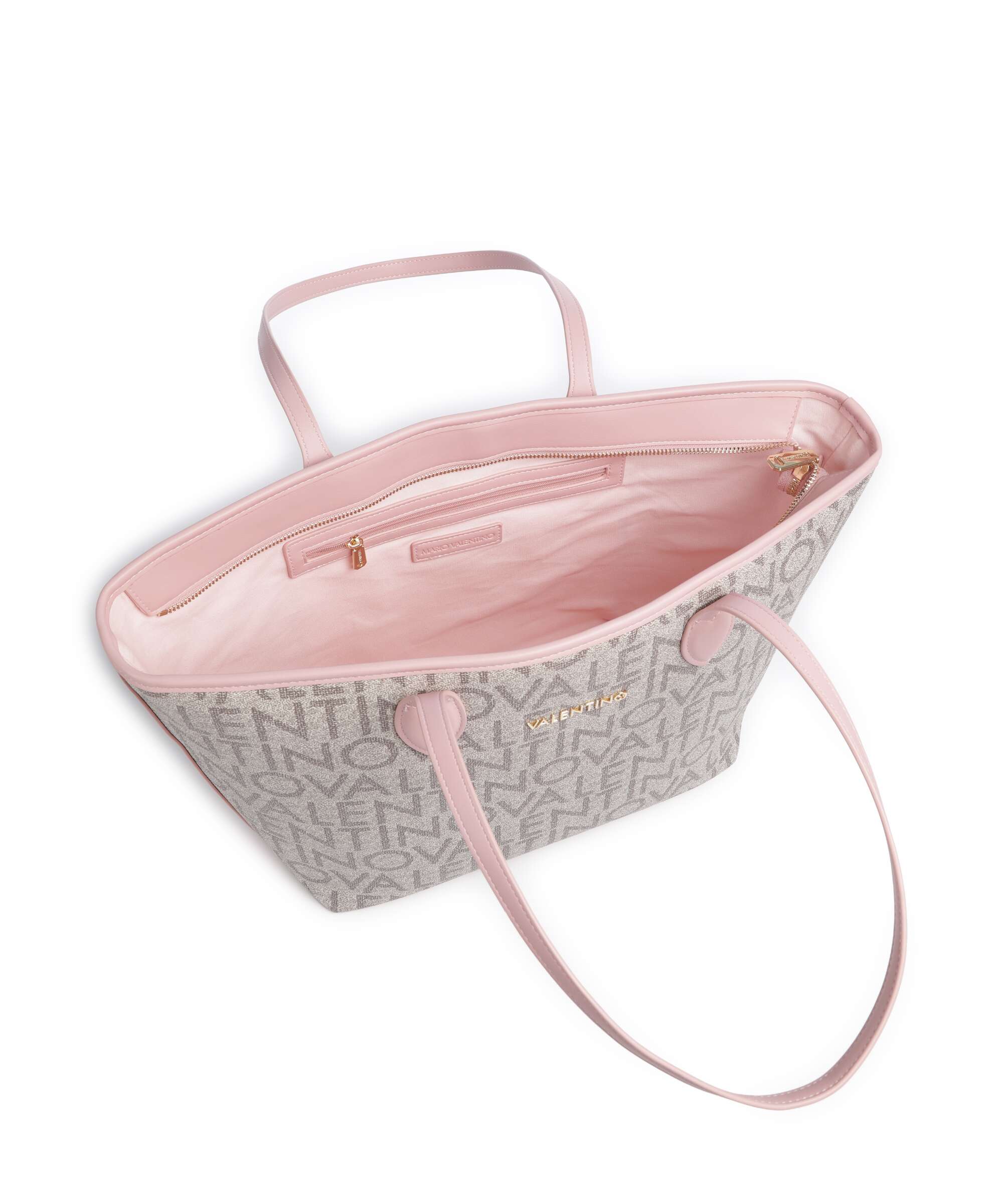 Valentino Bags Logo Boodschappentas beige/rosa - Image 4