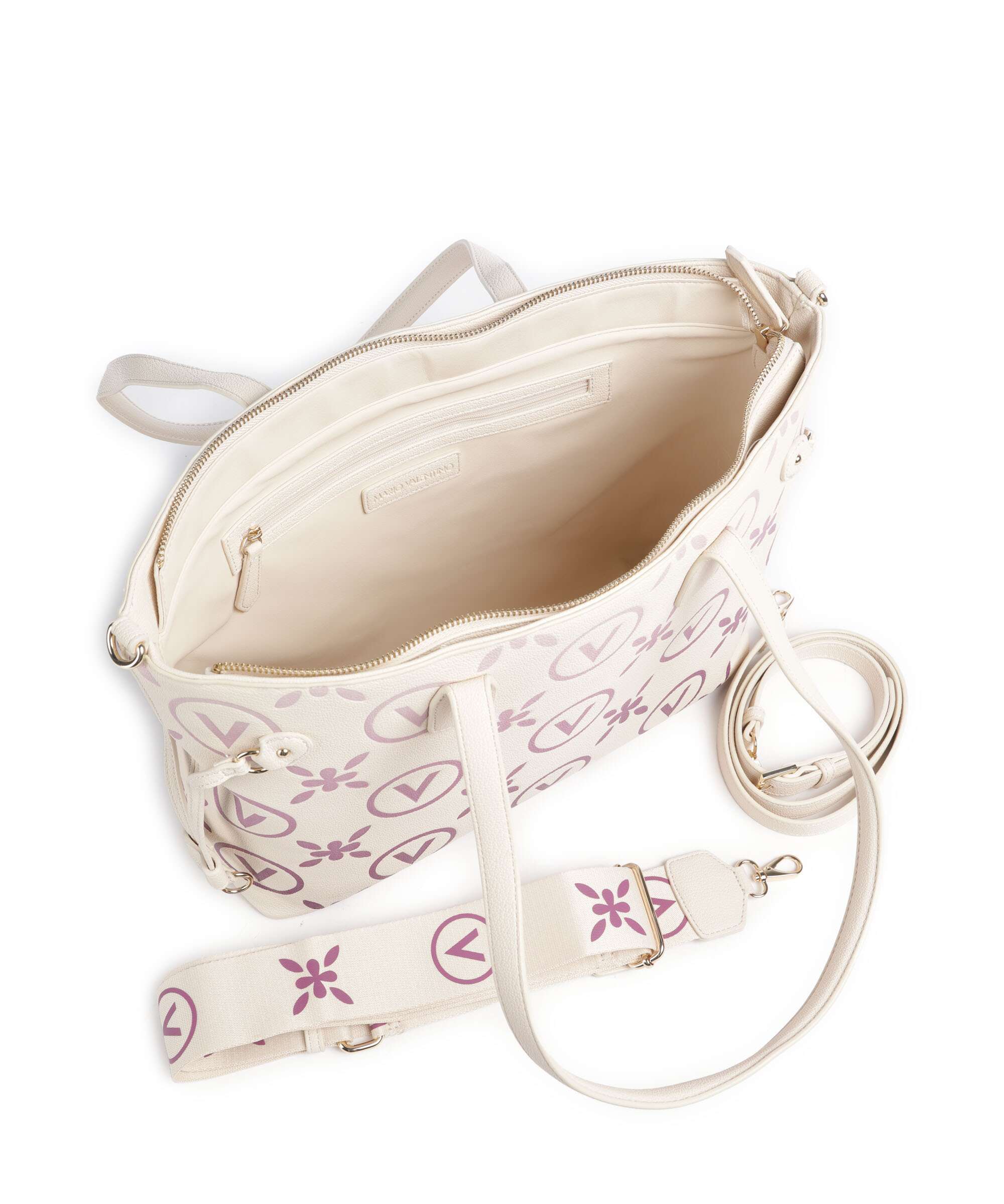 Valentino Bags Samba Re Print Boodschappentas ecru/rosa - Image 4