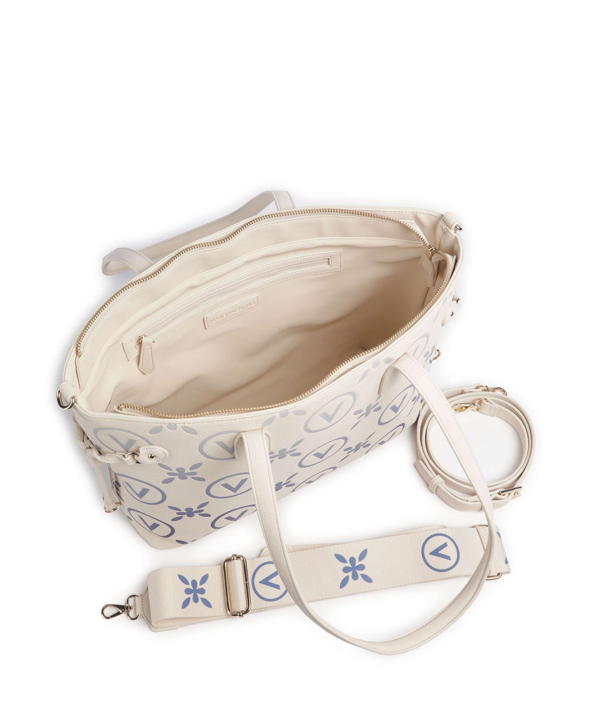 Valentino Bags Samba Re Print Boodschappentas ecru/bluette - Image 4