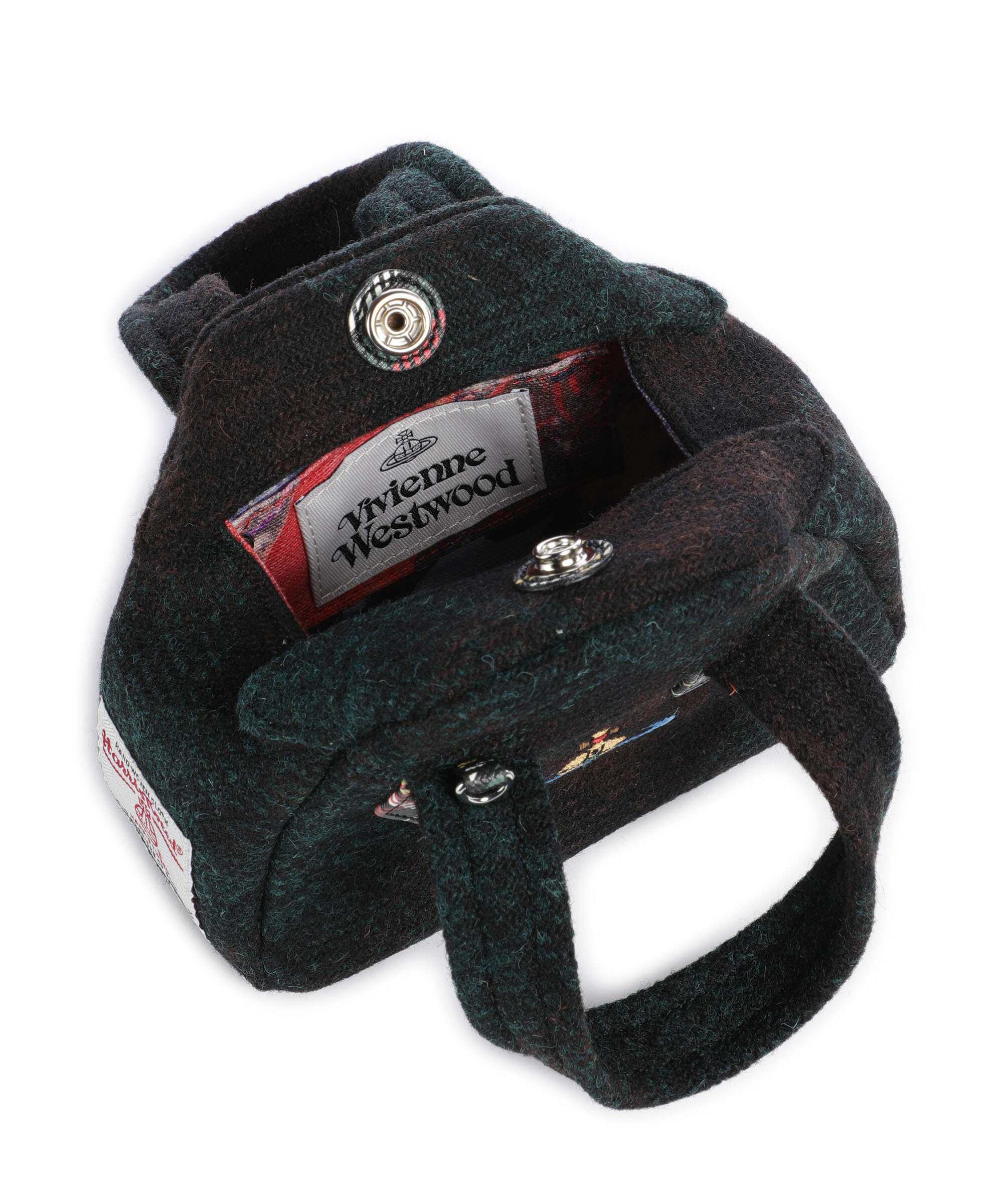 Vivienne Westwood Archive Harris Tweed Check Mini Crossbody tas dark check - Image 5