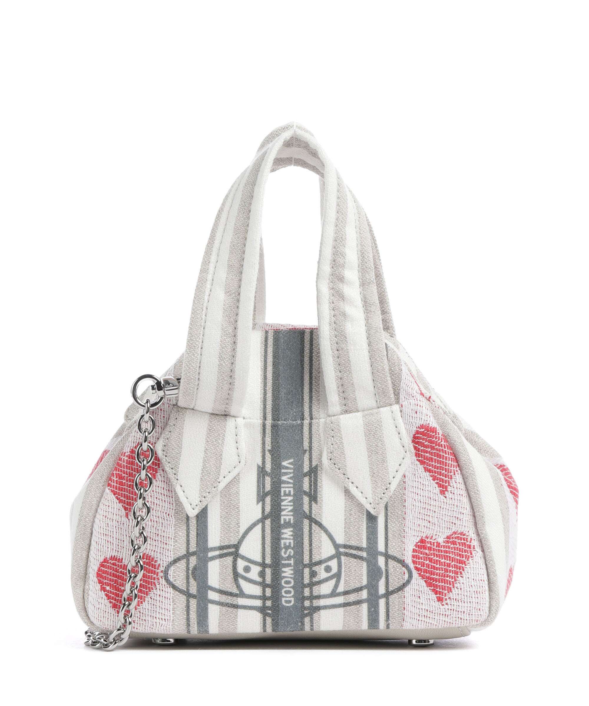 Vivienne Westwood Archive Linen Heart Stripes Mini Crossbody tas multicolour