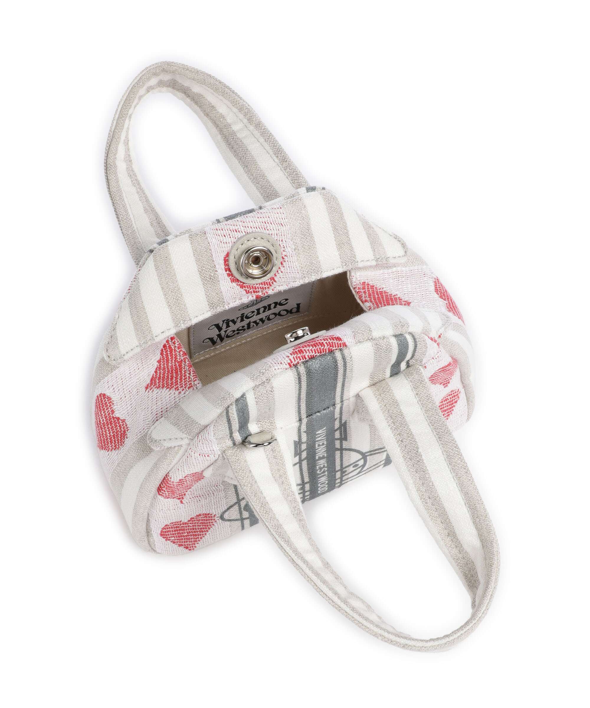 Vivienne Westwood Archive Linen Heart Stripes Mini Crossbody tas multicolour - Image 6