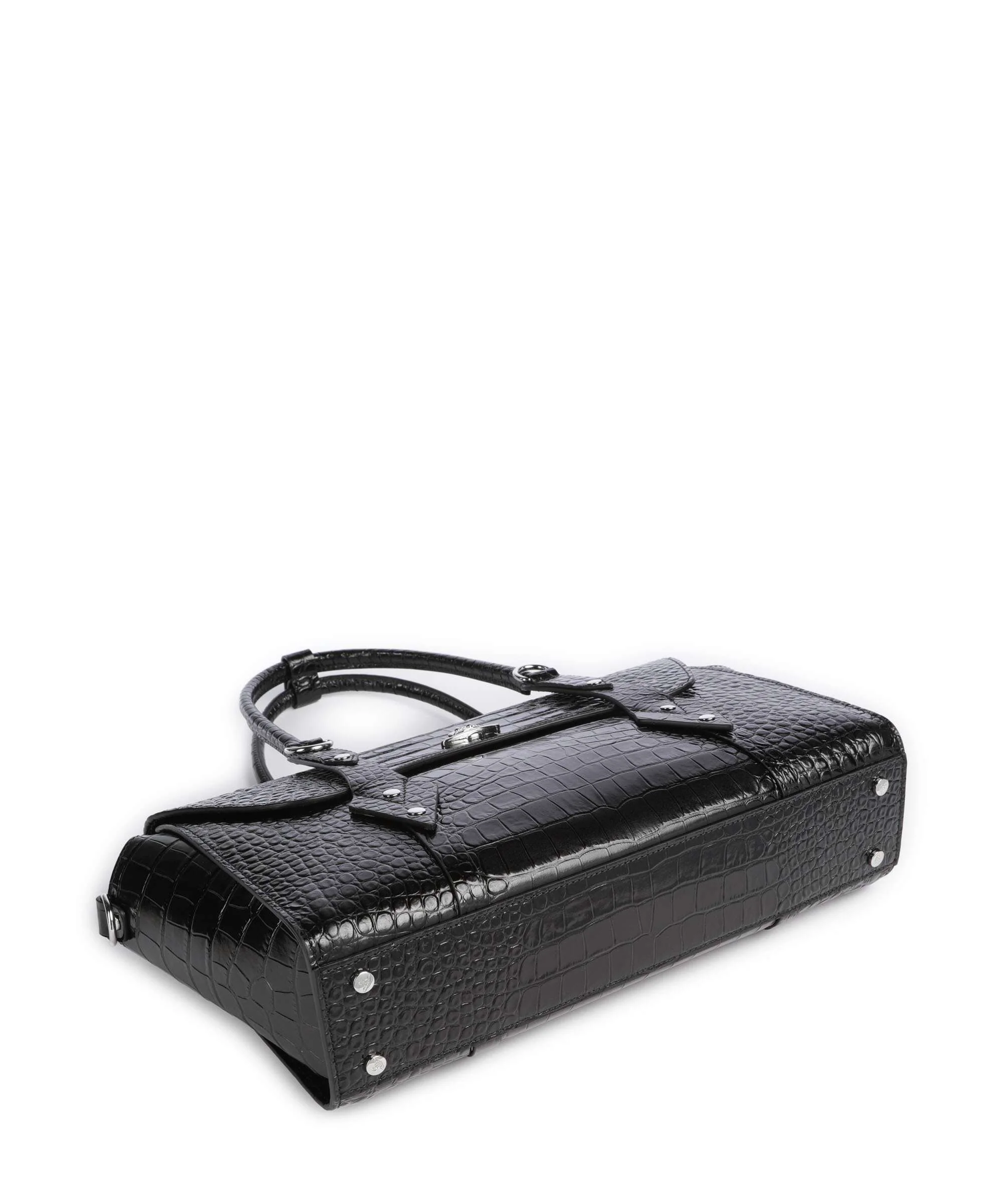 Vivienne Westwood Bettina Embossed Croc Medium Boodschappentas black - Image 5