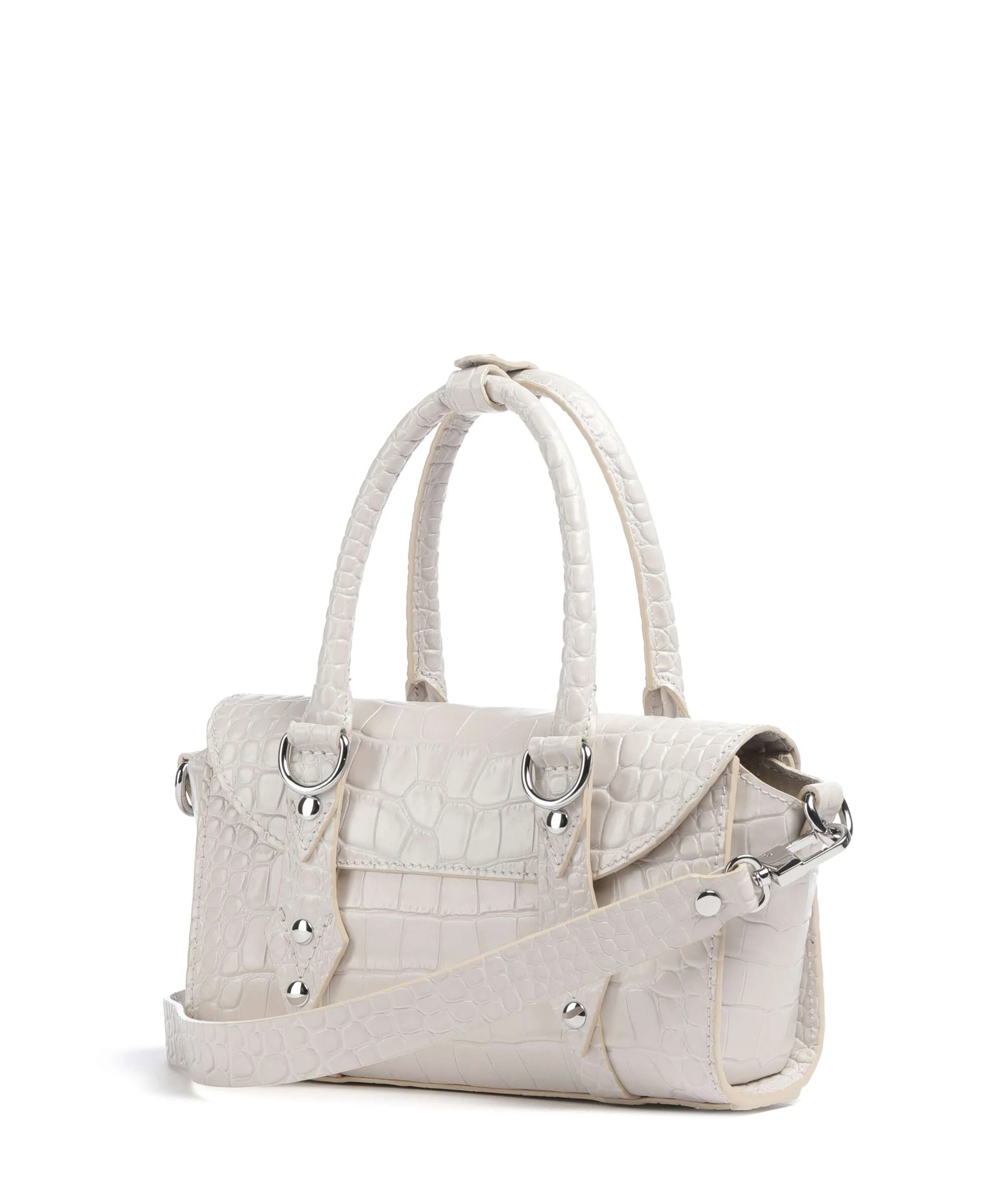 Vivienne Westwood Bettina Embossed Croc Mini Handtas pearl white - Image 2