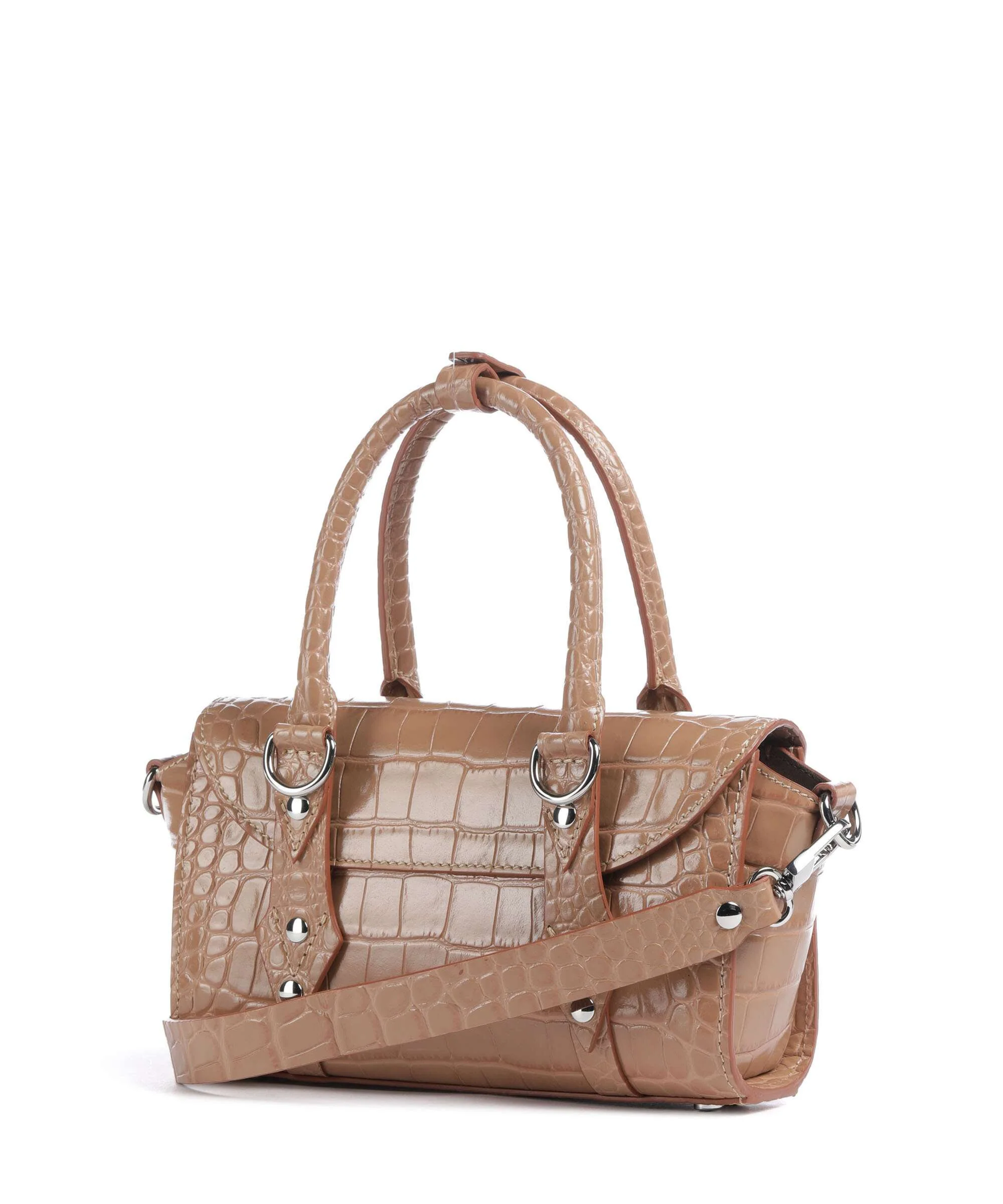 Vivienne Westwood Bettina Embossed Croc Mini Handtas dusty pink - Image 2