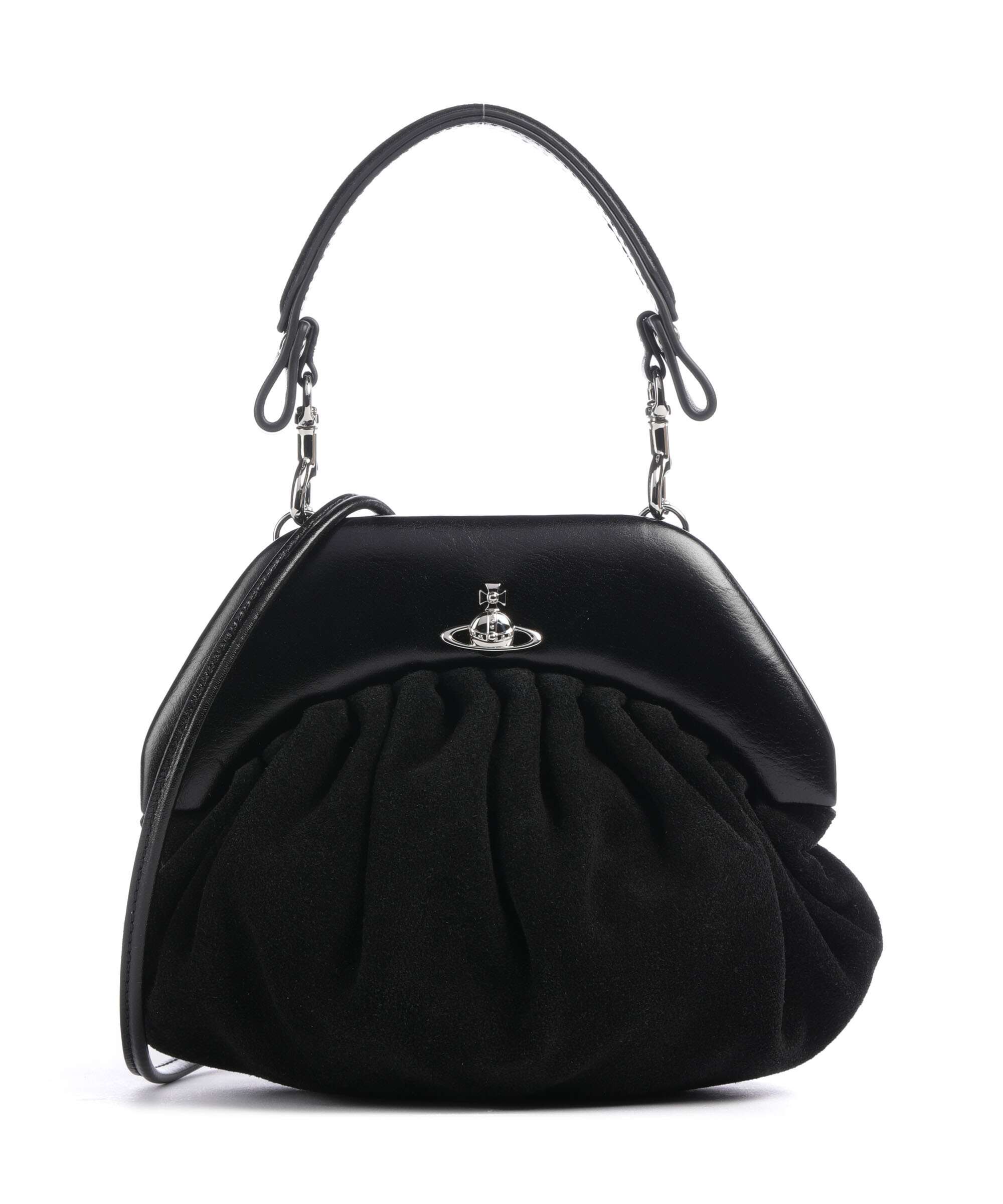 Vivienne Westwood Brooke Suede Handtas black