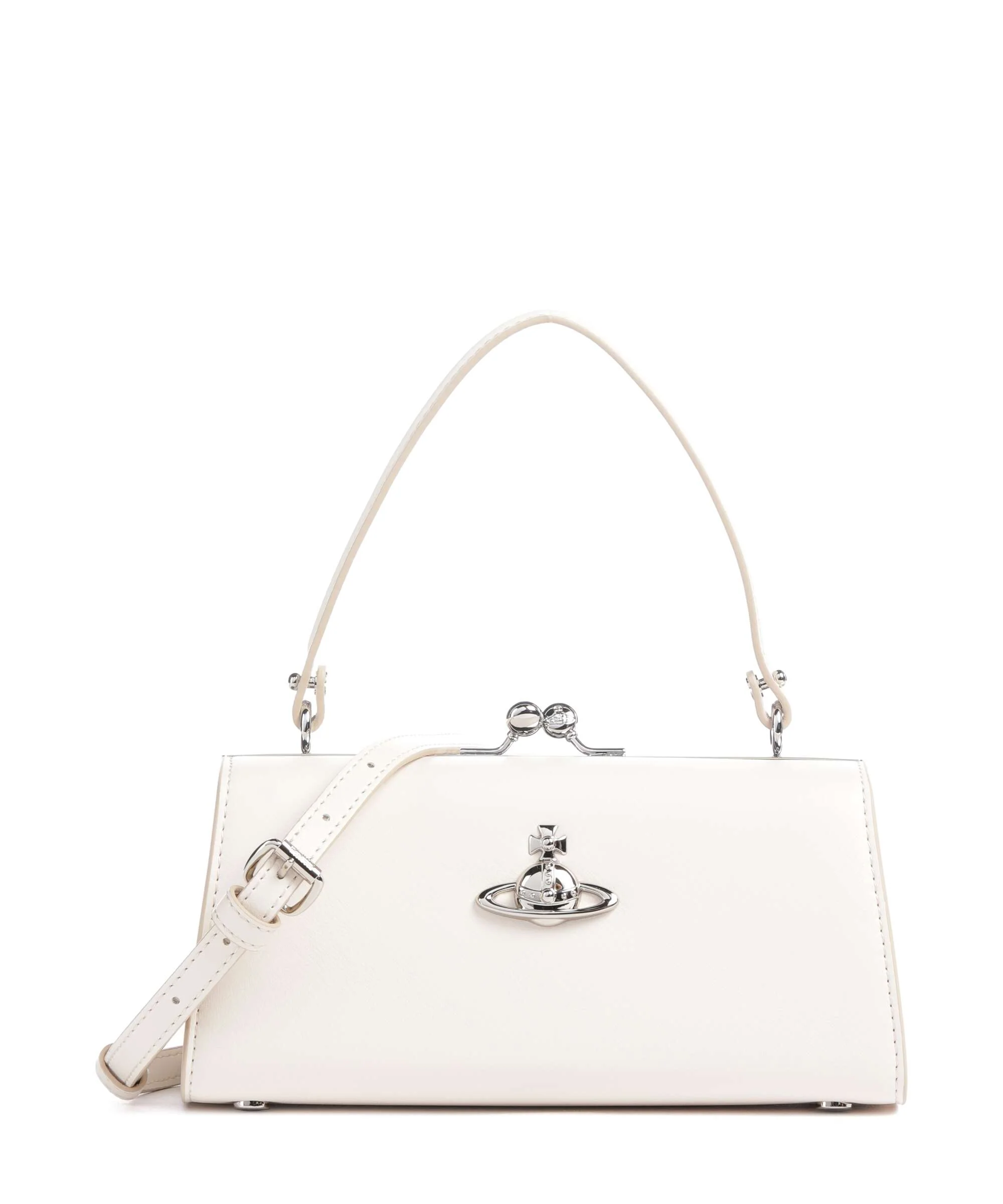 Vivienne Westwood Doll Frame Smooth XL Handtas white