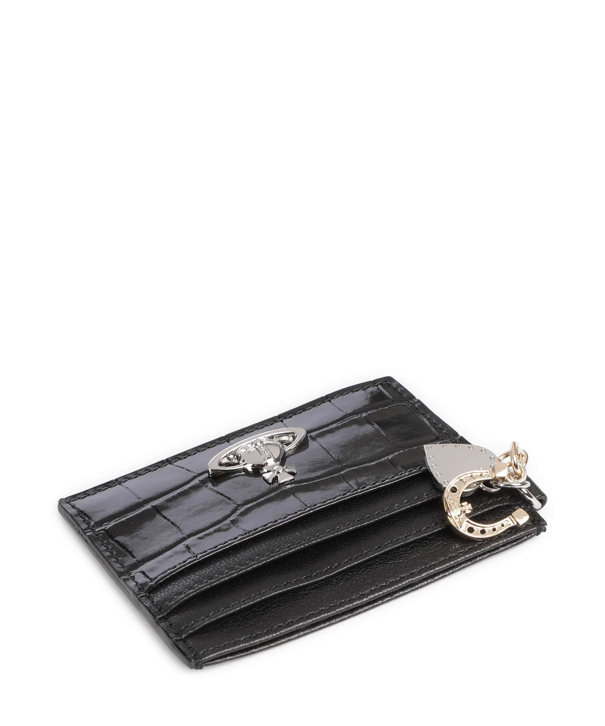 Vivienne Westwood Embossed Croc Creditcardhouder black - Image 3