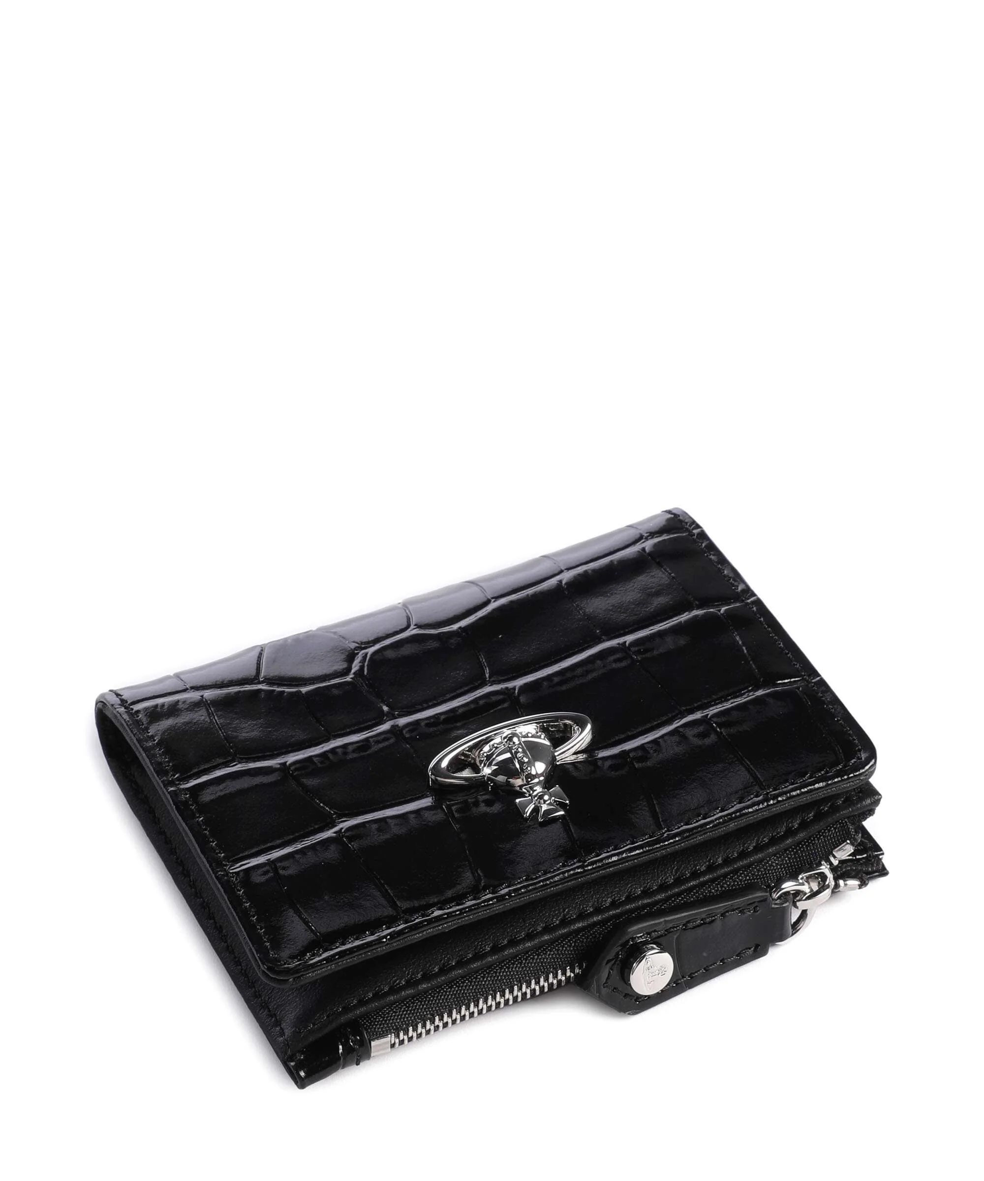 Vivienne Westwood Embossed Croc Slim Portemonnee black - Image 4