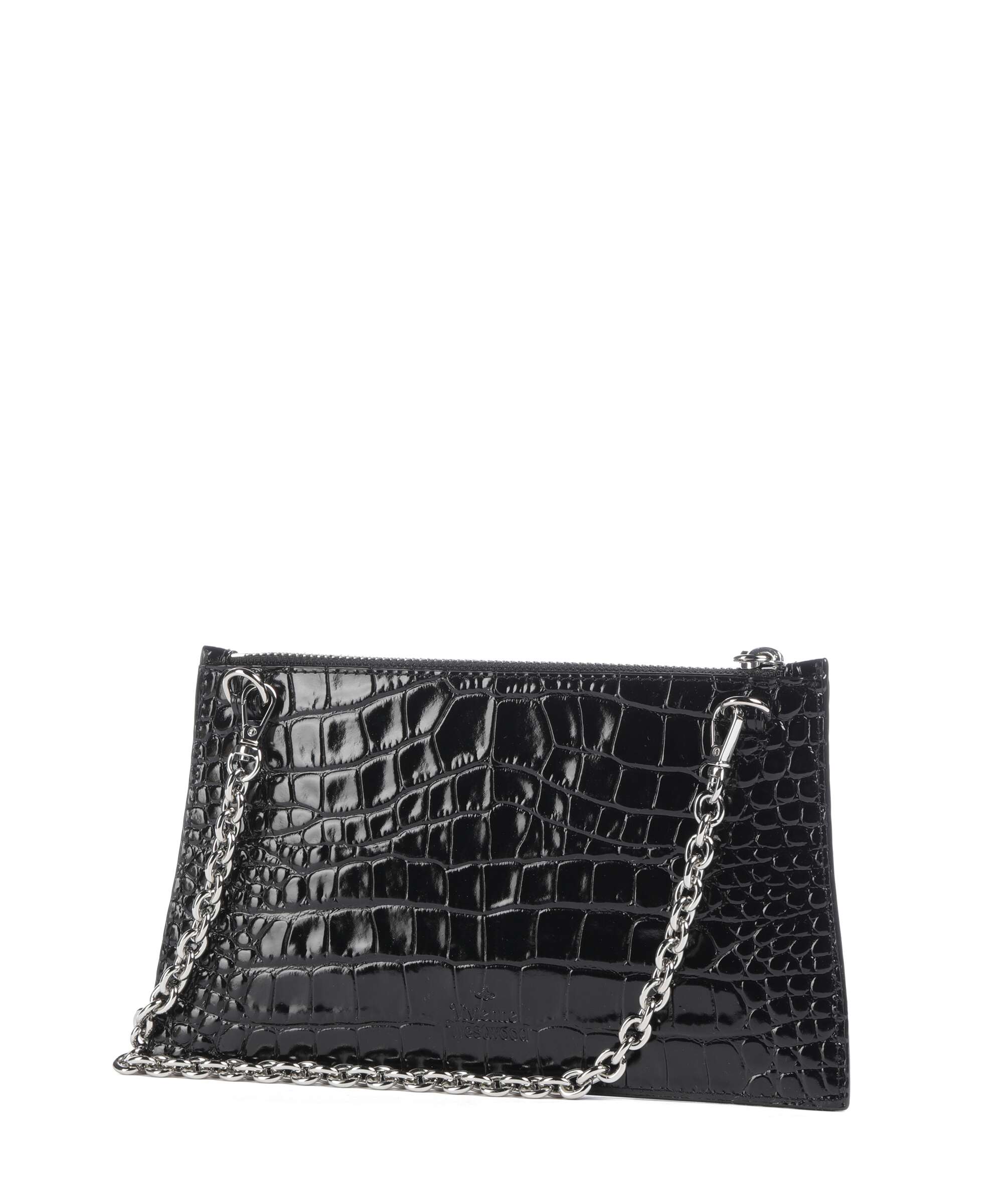 Vivienne Westwood Embossed Croc Small Clutch tasje black - Image 2