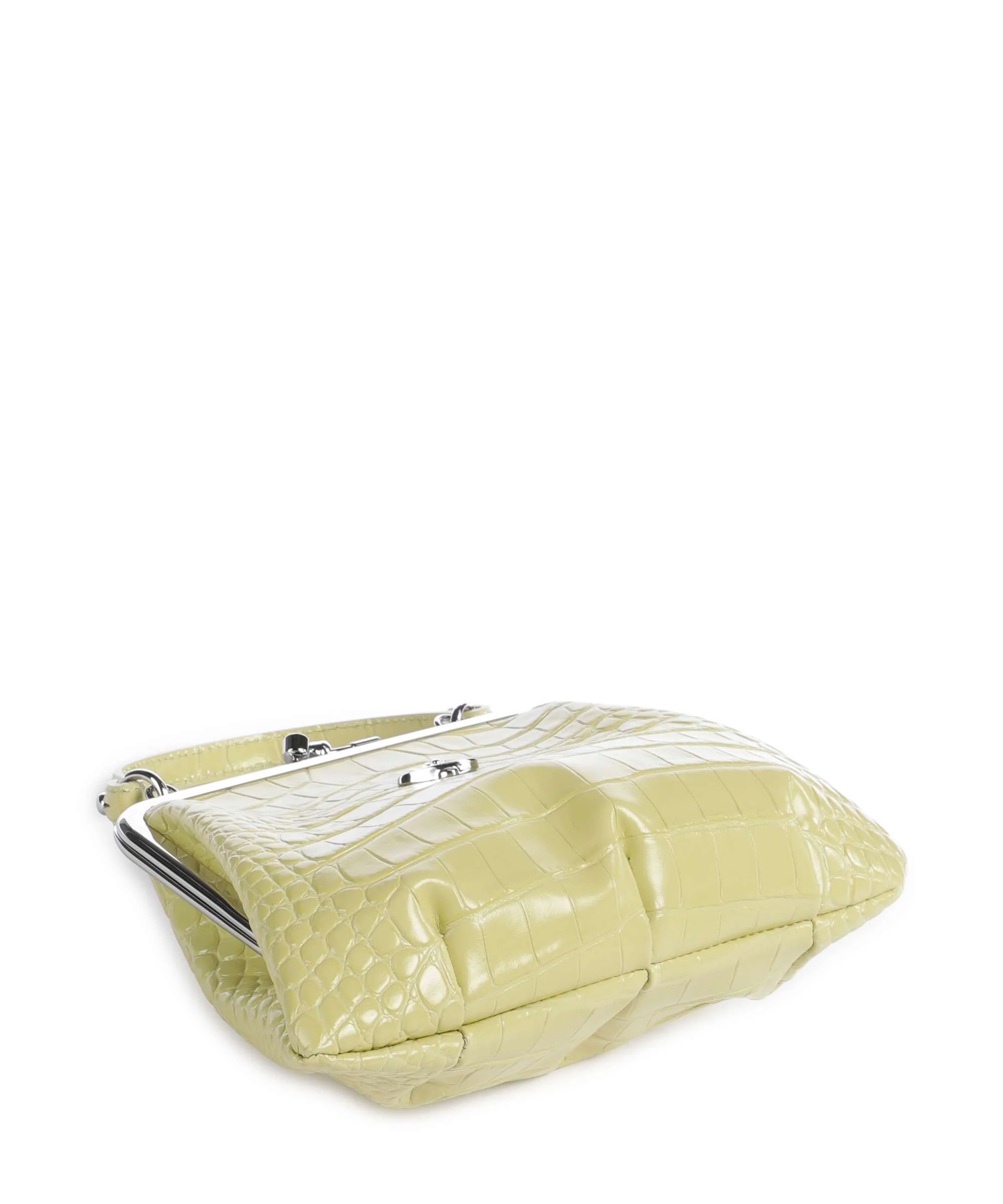 Vivienne Westwood Granny Frame Embossed Croc Handtas lime green - Image 4