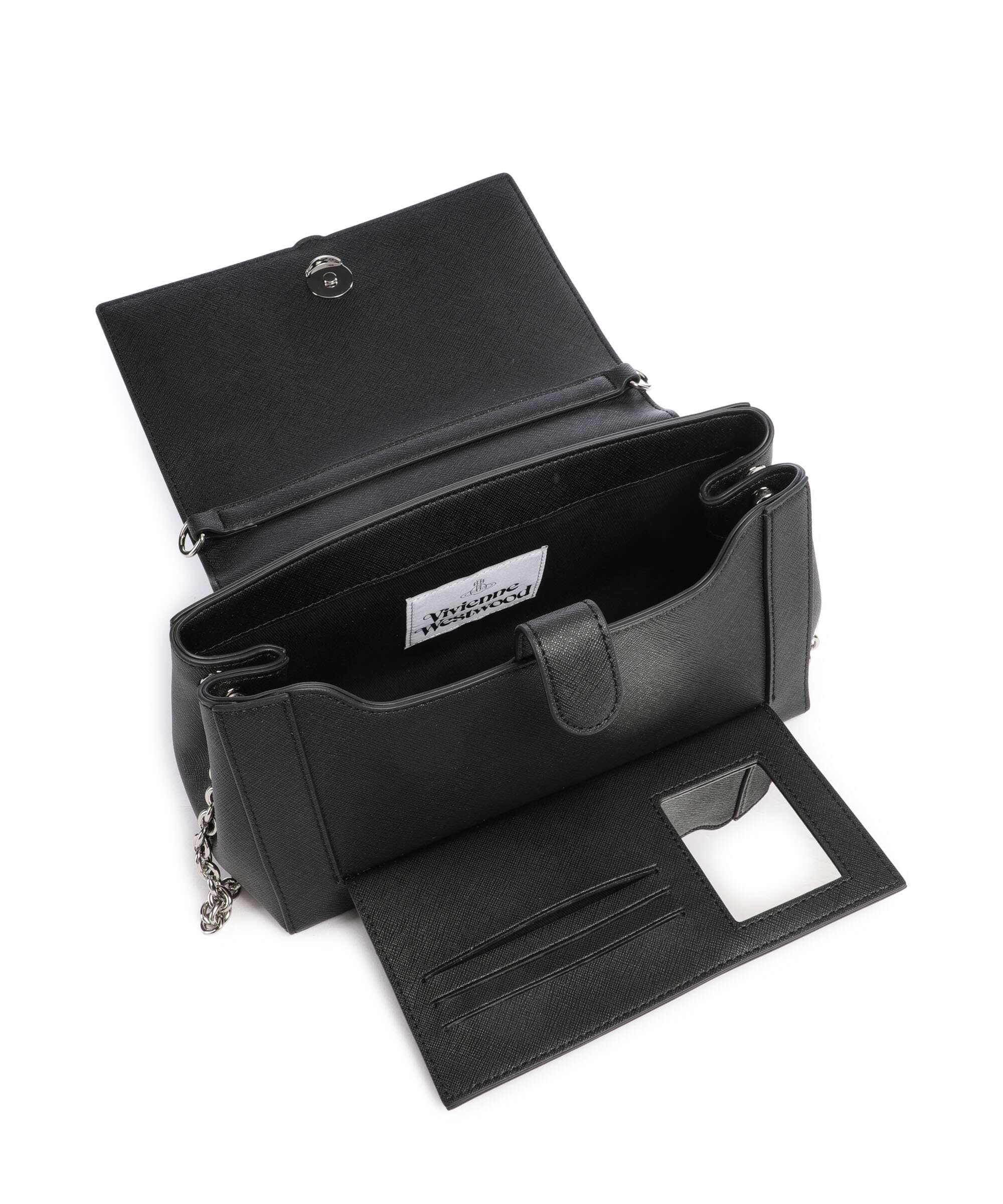 Vivienne Westwood Hazel Saffiano Plain Medium Schoudertas black - Image 5