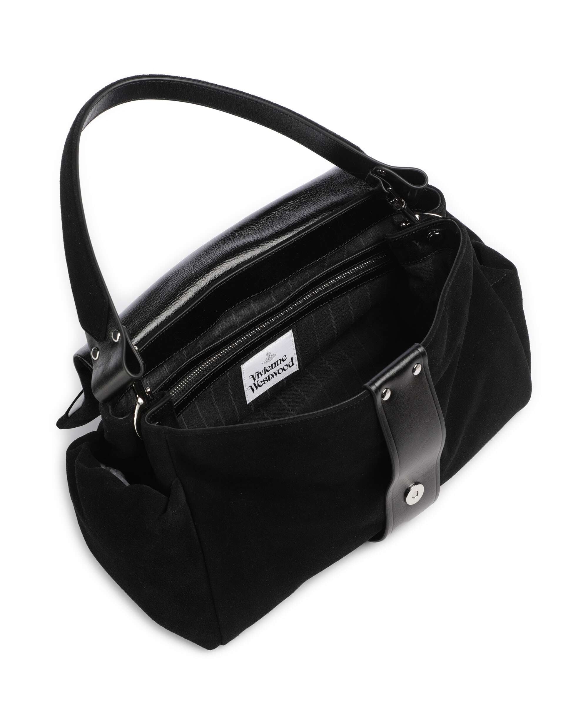 Vivienne Westwood Hazel Suede Treasure XL Schoudertas black - Image 5