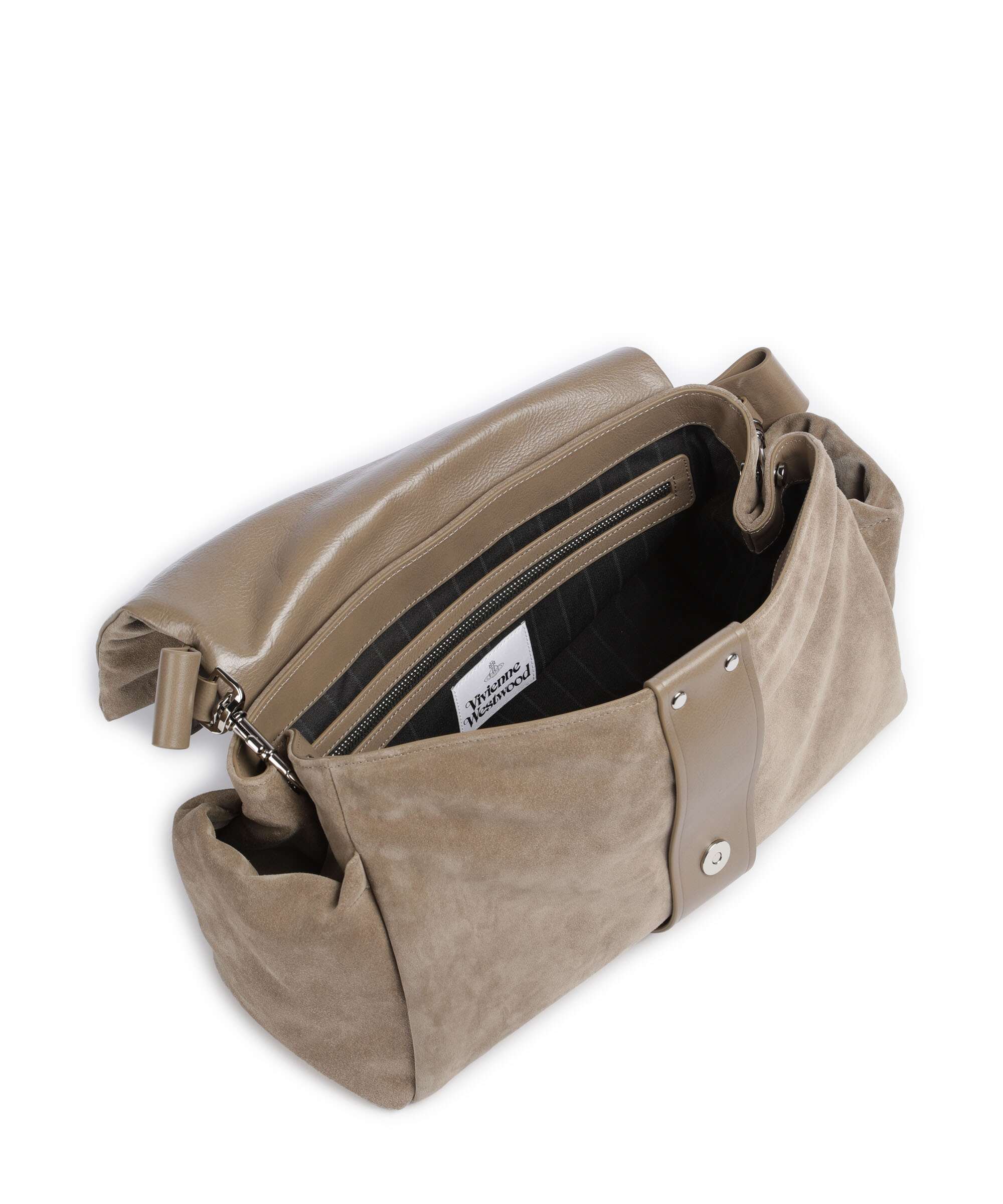 Vivienne Westwood Hazel Suede Treasure XL Schoudertas stone - Image 5