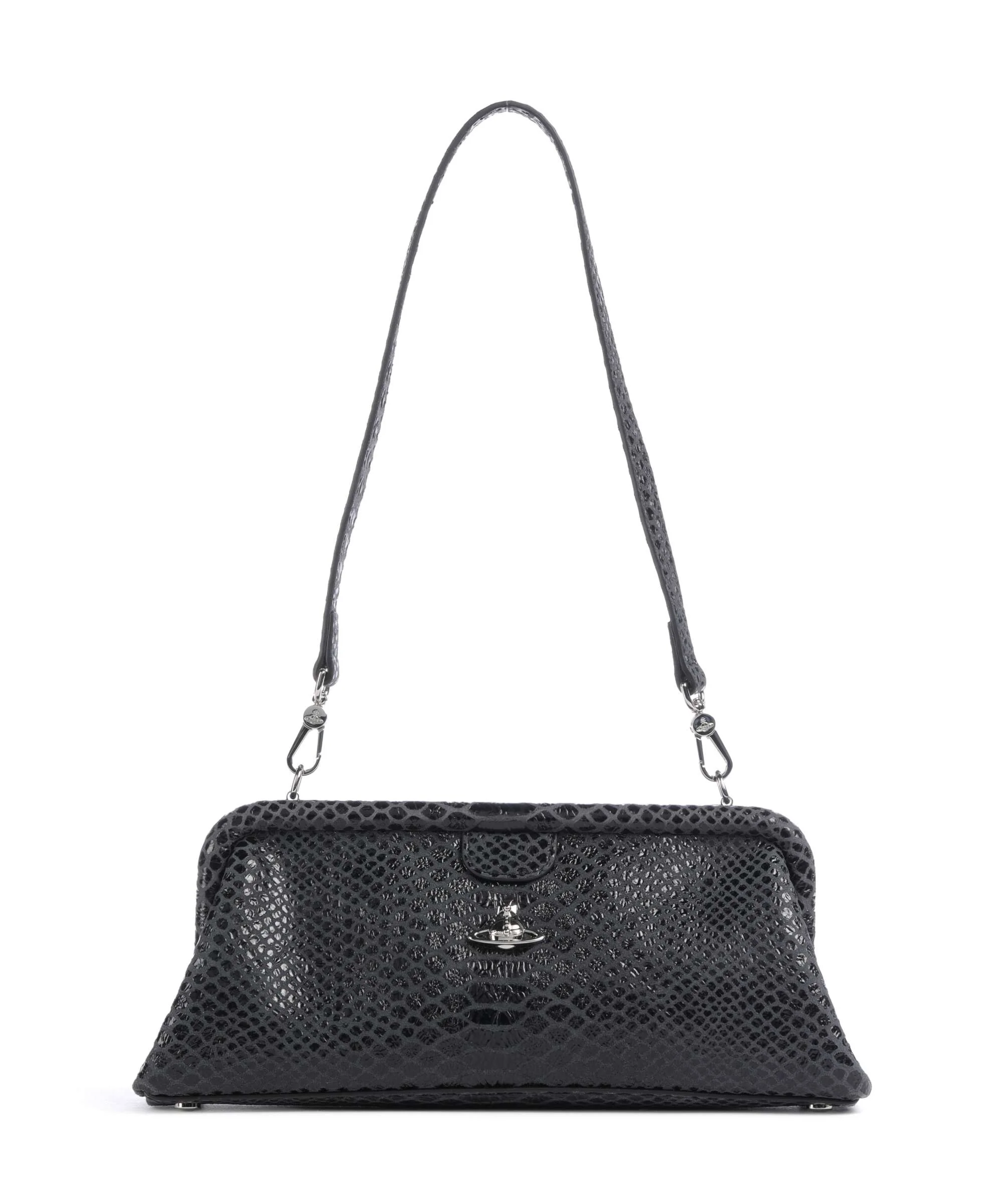 Vivienne Westwood Jane Snake Effect Schoudertas dark grey