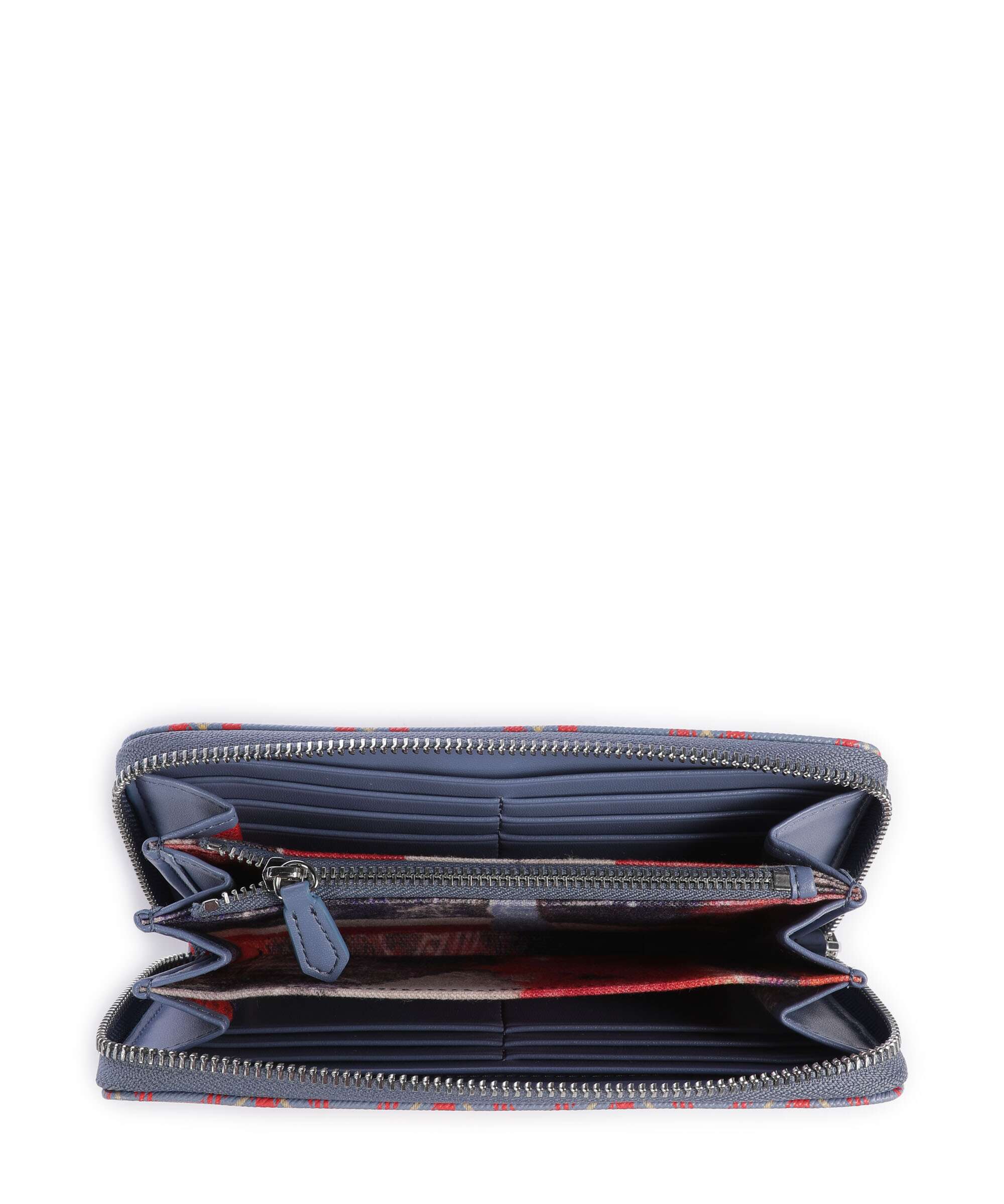 Vivienne Westwood Saffiano Printed Classic Portemonnee blue/orange tartan - Image 2