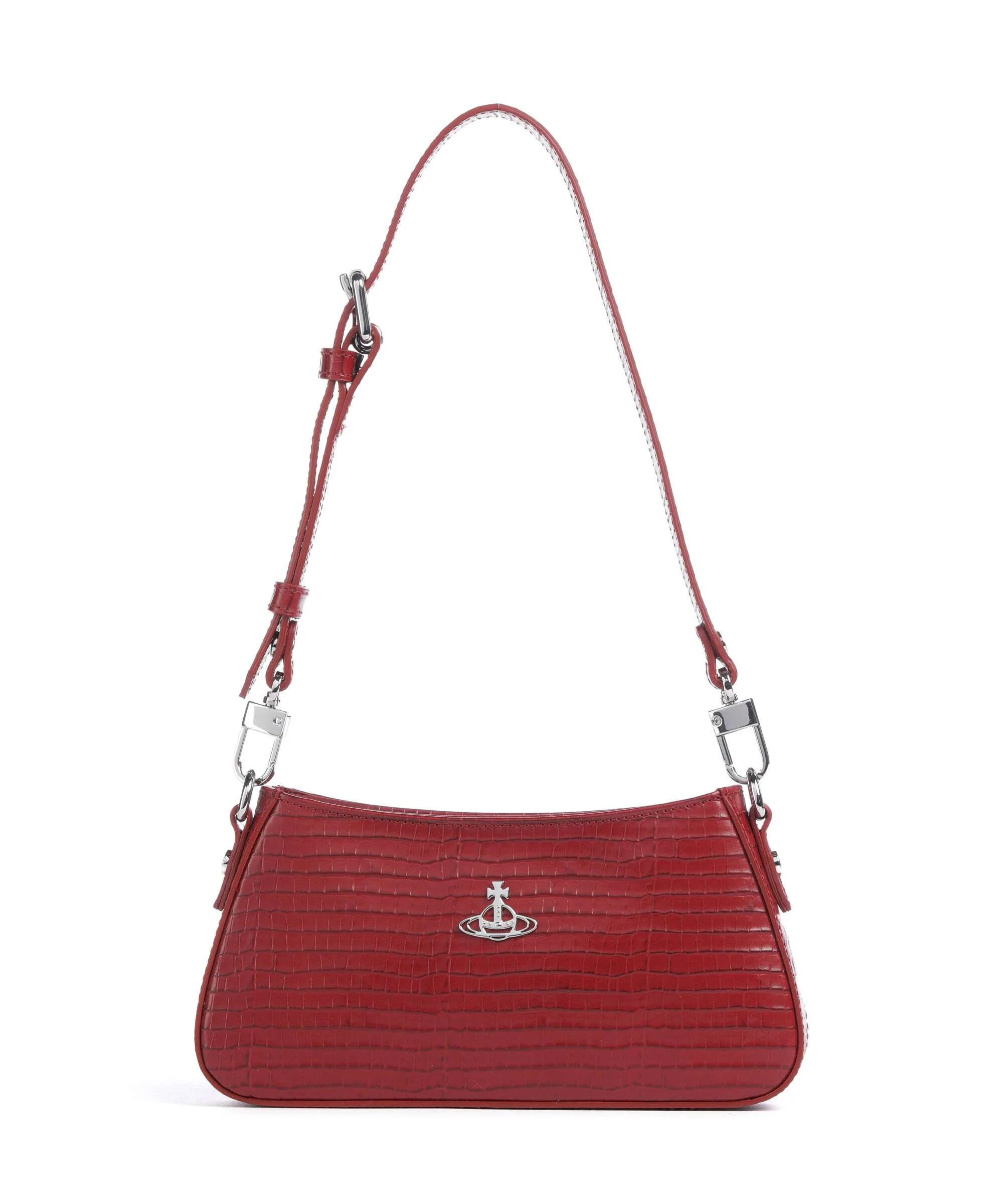 Vivienne Westwood Tasha Embossed Croc Mini Schoudertas red