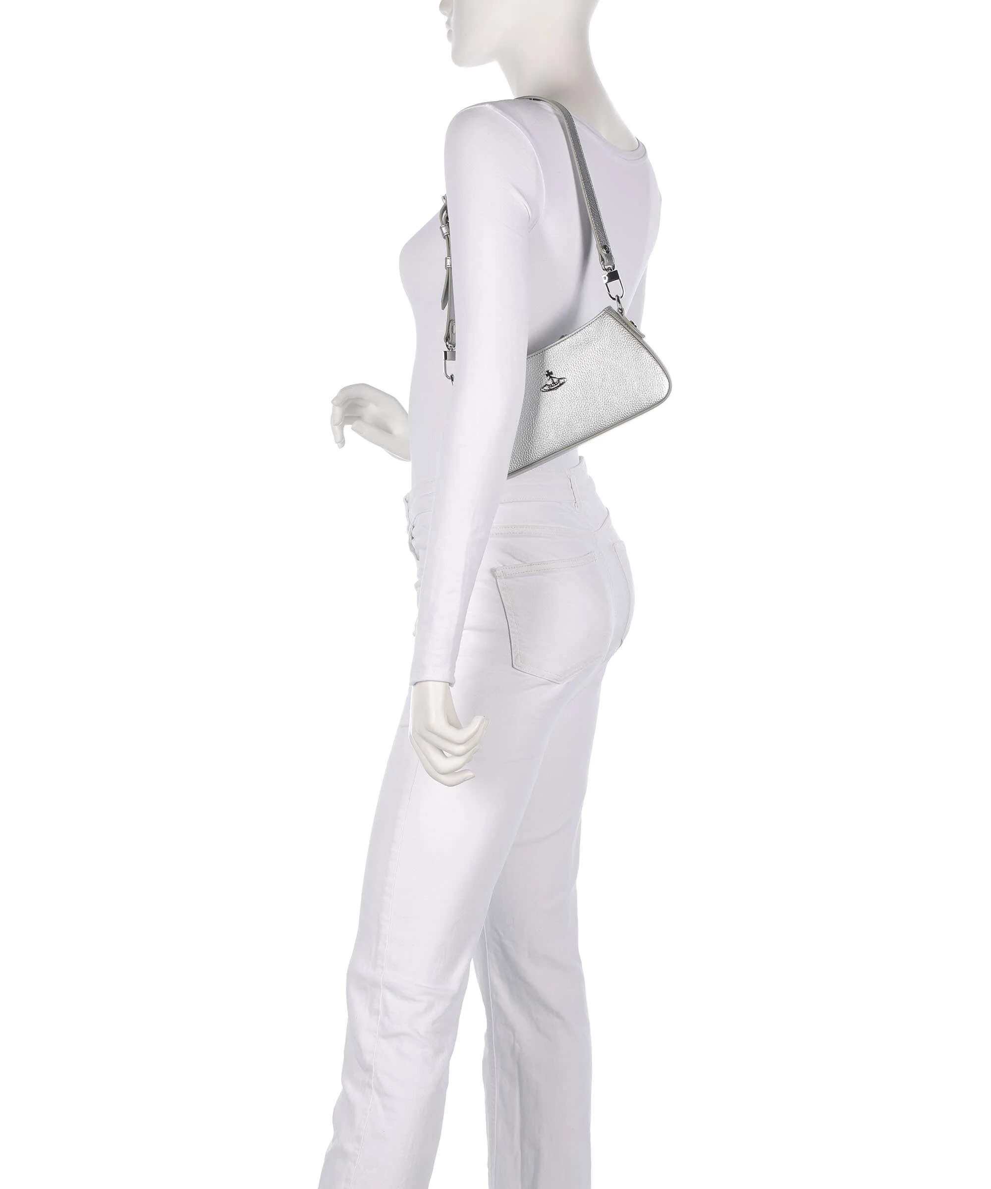 Vivienne Westwood Tasha Grain Schoudertas silver - Image 3