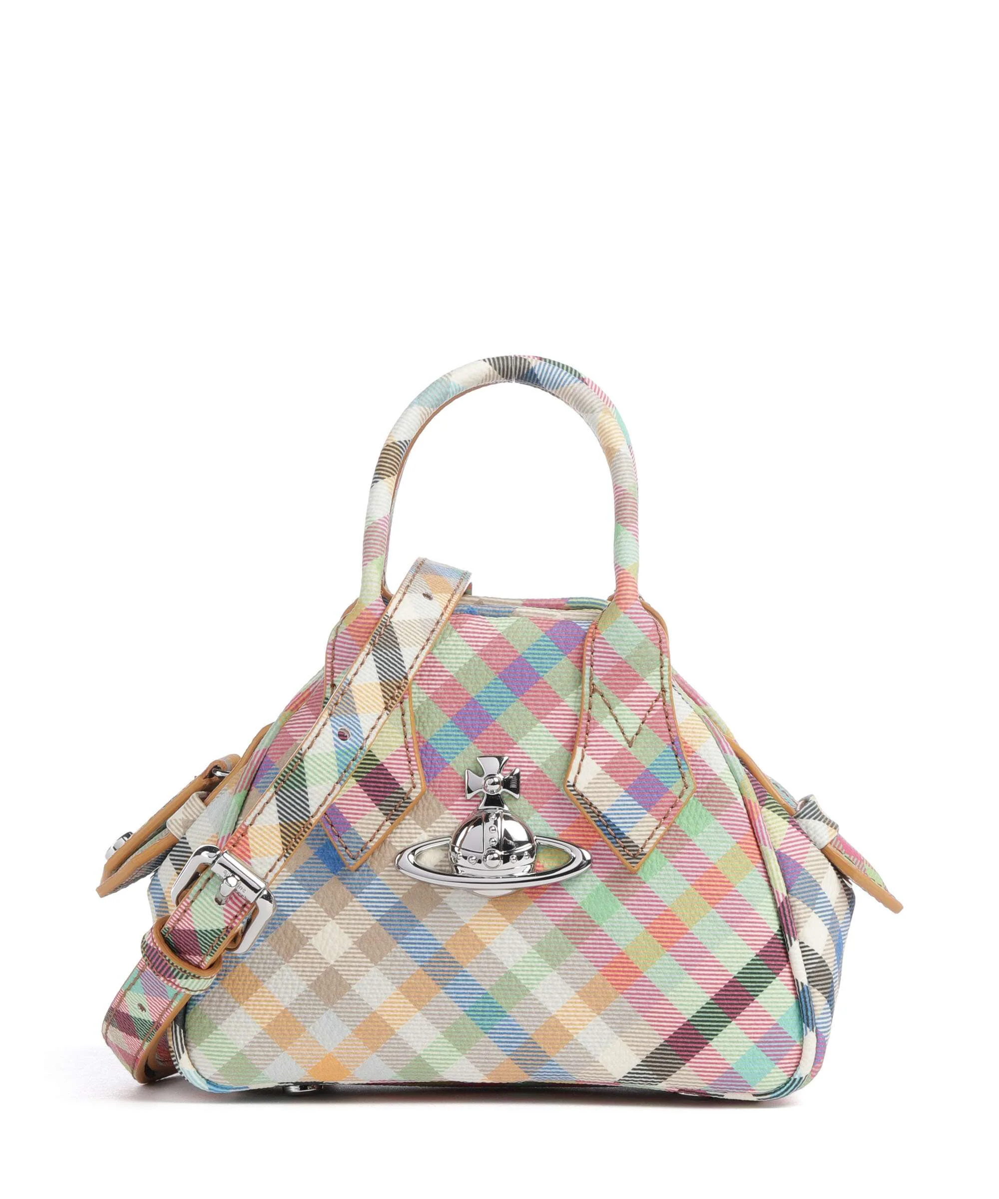 Vivienne Westwood Yasmine Buccia D'Arancia Mini Crossbody tas heather plaid