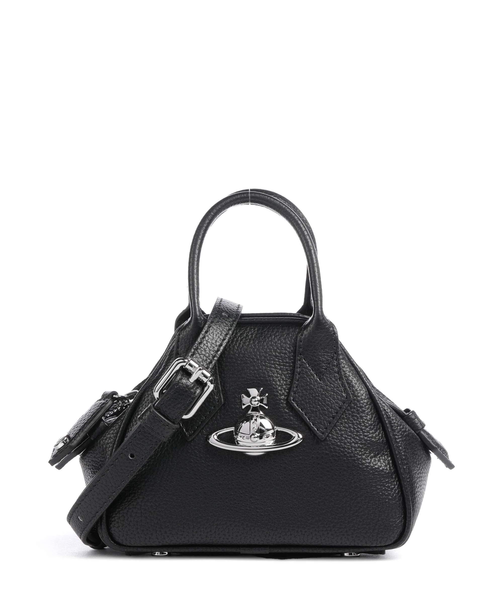 Vivienne Westwood Yasmine Grain Mini Crossbody tas black