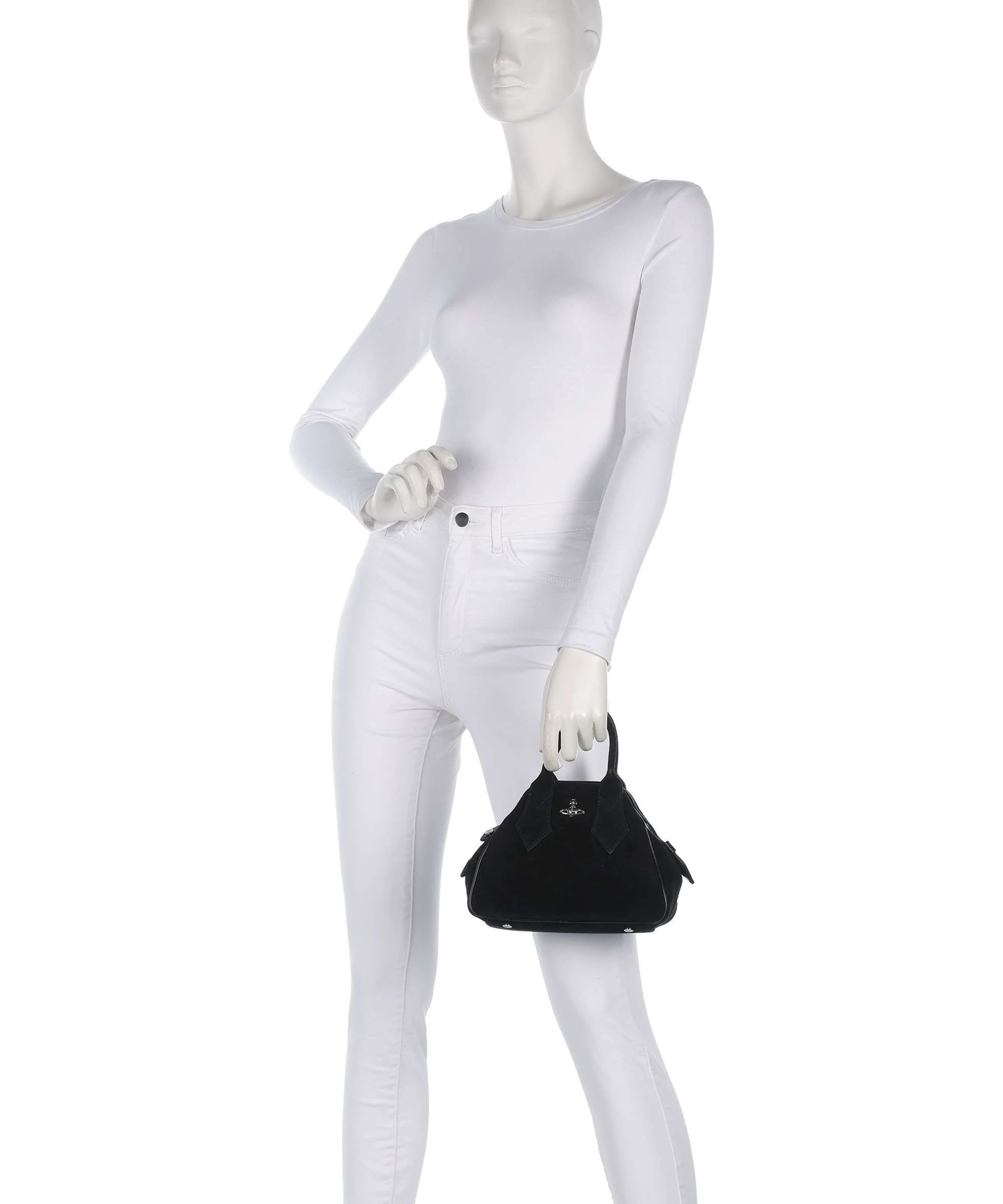 Vivienne Westwood Yasmine Suede Small Handtas black - Image 3